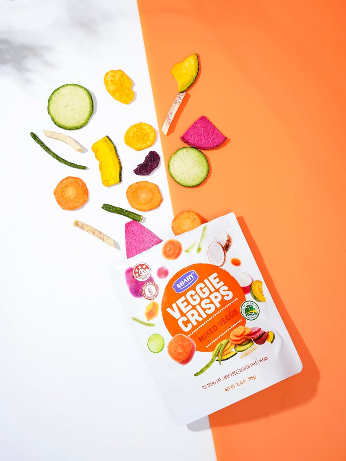 Shary Mixed Veggie Crisps, (5 X 95G) Bulk Pack image number 1