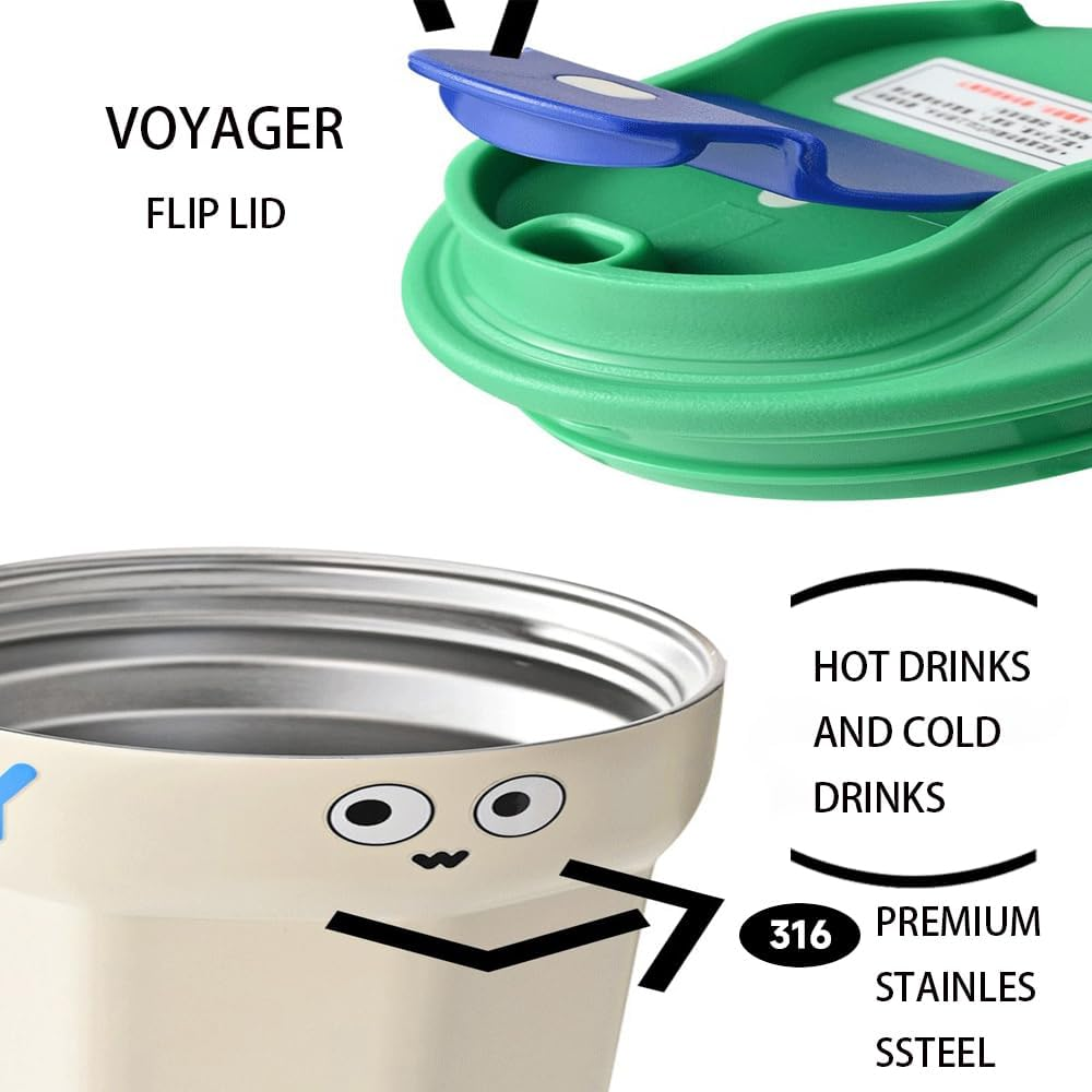 JESWO Vacuum Stainless Steel Coffee Mug with Leak-Proof Flip Lid, Double Insulated Travel Coffee Cup for Hot and Cold Drinks, Insulated for 6 to 8 Hours (15 Oz/450 Ml, Beige) image number 4