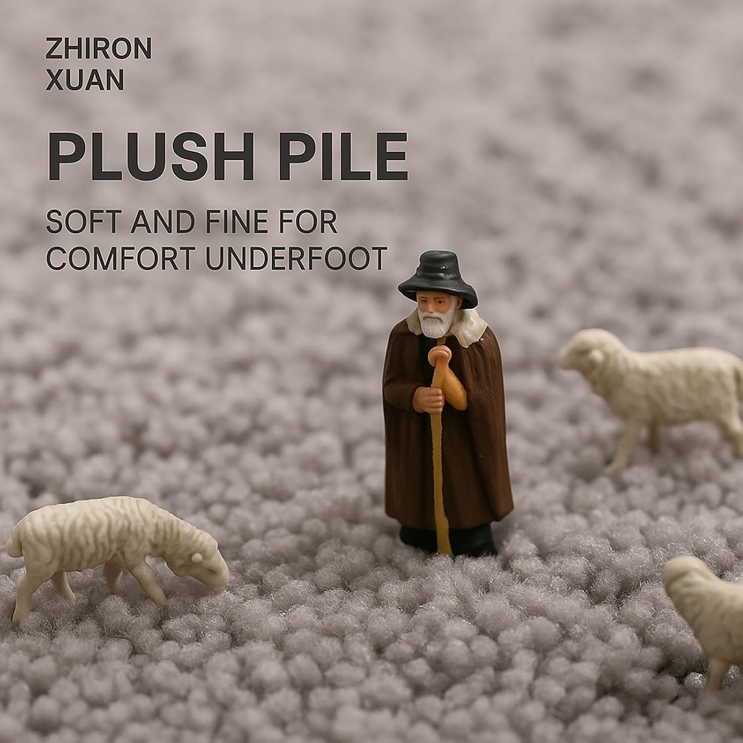 SYGELER Large Bath Mat 40X120Cm, Non Slip Washable Bathroom Runner Rug, Soft Absorbent Bath Mat - Luxurious Grey Shaggy Plush Design