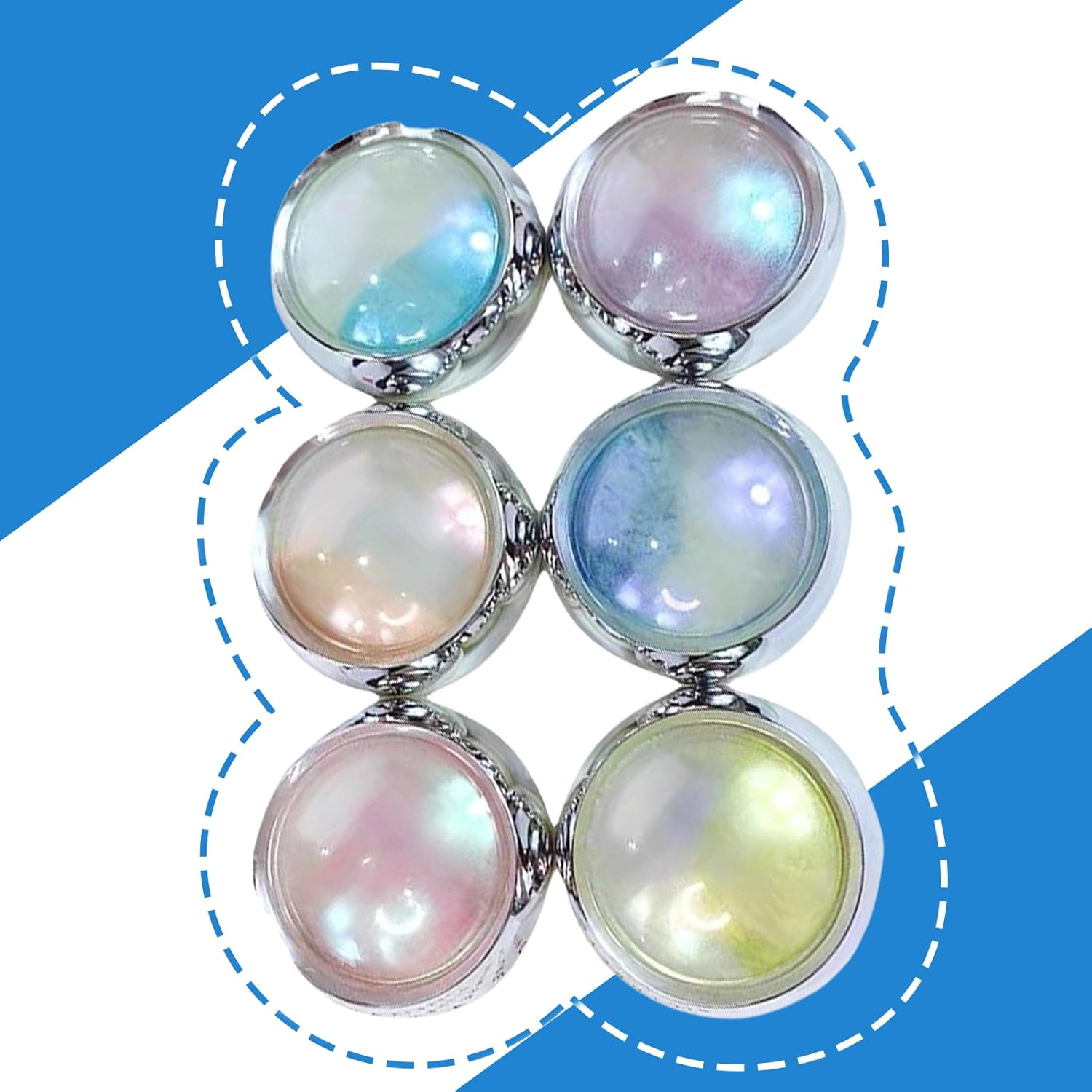 Treayes Chrome Nail Powder, Acrylic Nail Powder - Nail Art Decoration for Women with Mirror Effect, Iridescent Aurora, Ideal for Gel Polish image number 1