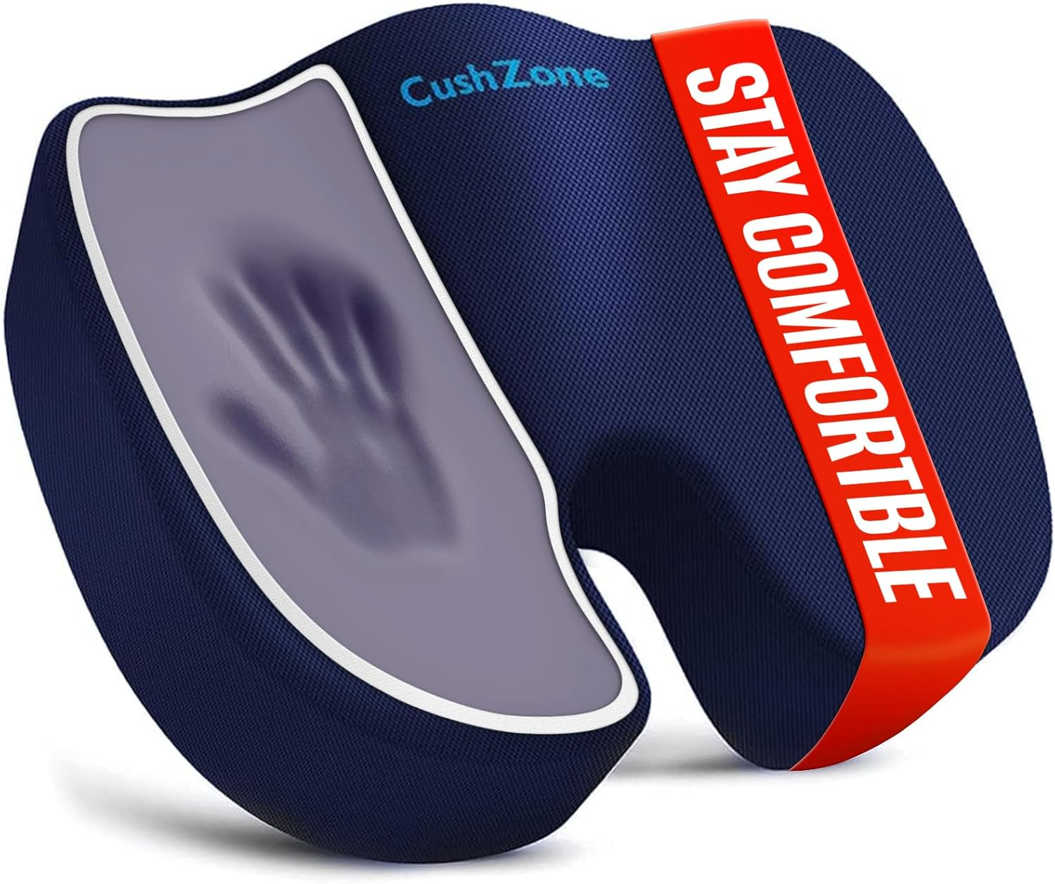 Seat Cushion, Office Chair Cushions, Car Seat Cushion, Non-Slip Sciatica & Back Coccyx Pain Relief Chair Pad, Memory Foam Pillow for Computer Desk, Wheelchair, Driving Large Size (Blue) image number 6