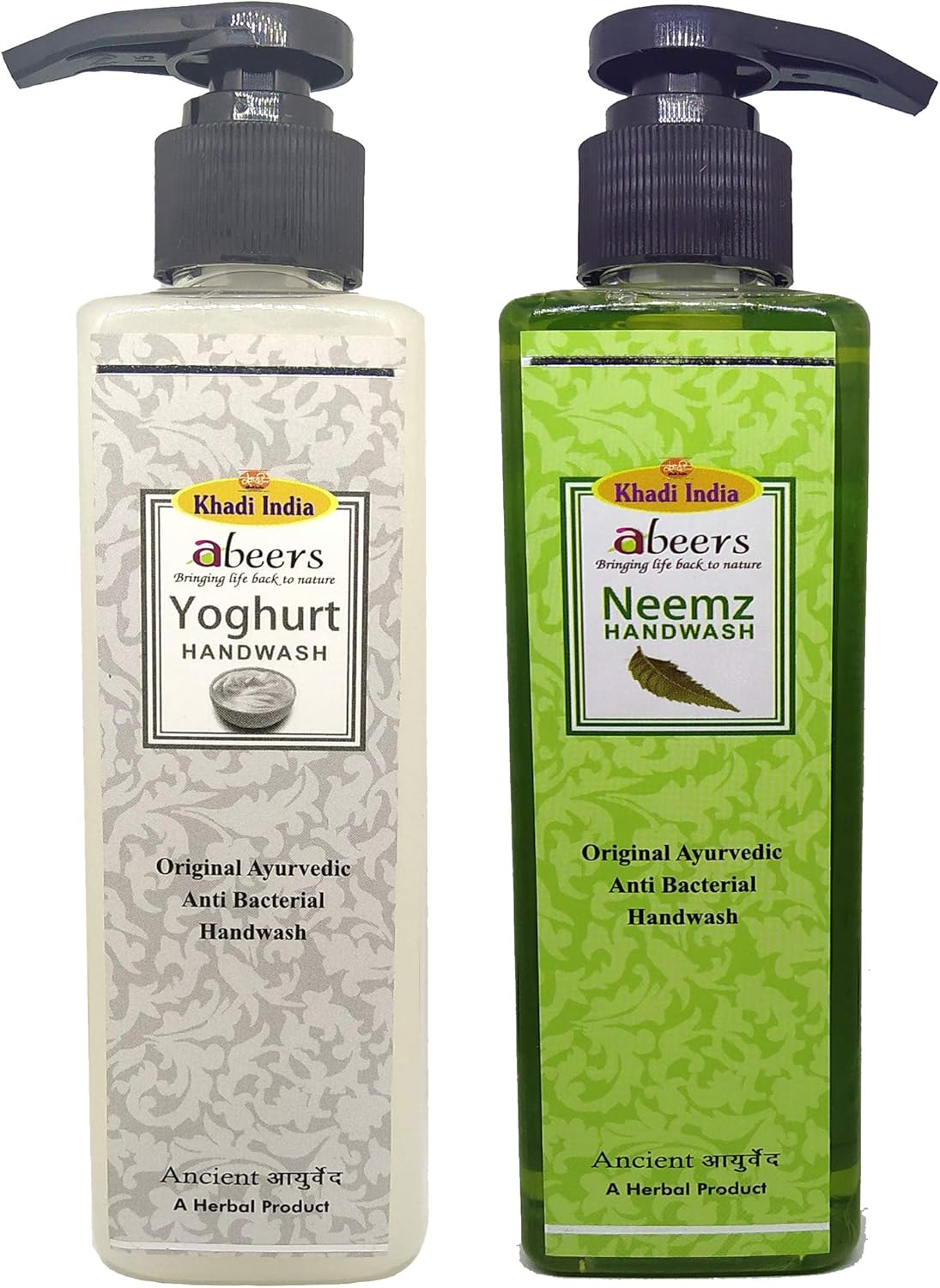 Khadi Abeers Neemz & Yoghurt Hand Wash - Pack of 2 (500Ml), 250 Ml (Pack of 2)