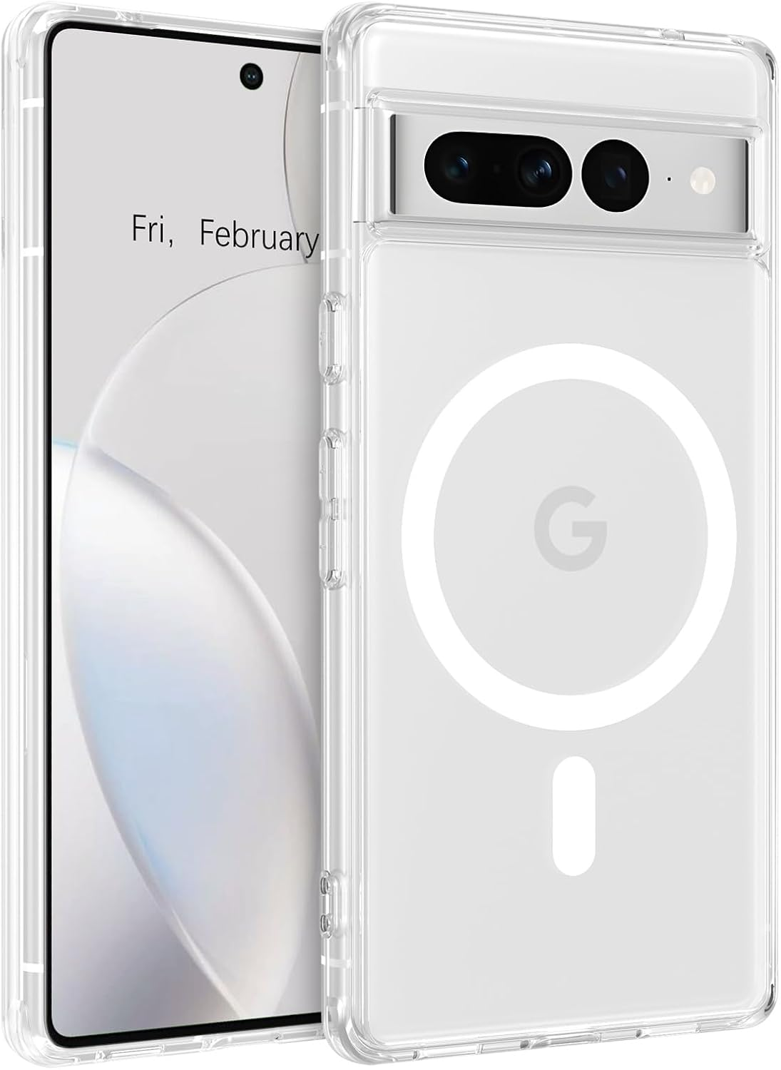 BENTOBEN for Google Pixel 7 Pro Case, Magnetic Ultra Transparent Slim Phone Cases Support Wireless Charging, Anti-Yellowing Shockproof Full-Body Protective Cover for Google Pixel 7 Pro 6.7 Inch, Clear image number 1