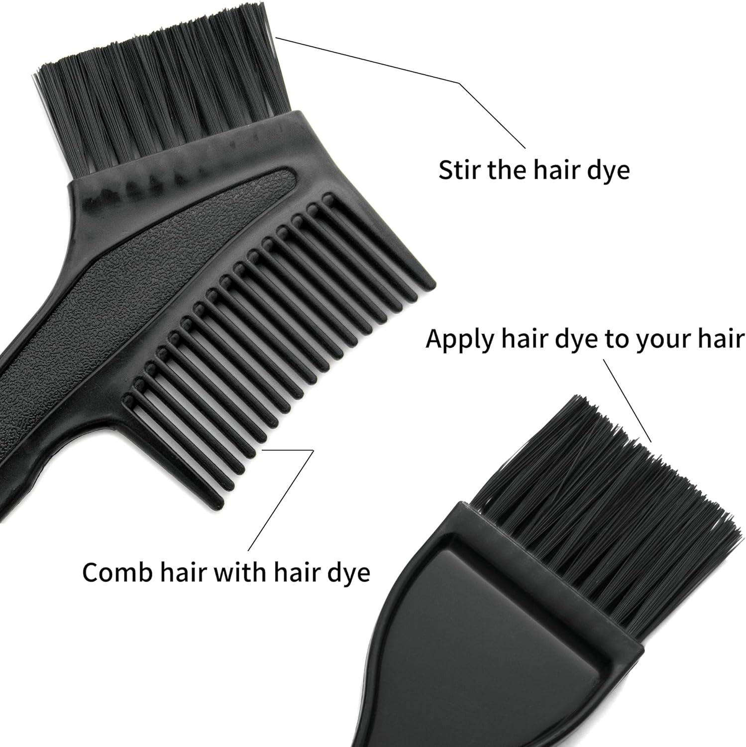 Losaria 10 Pieces Hair Dye Kit Hair Coloring Dyeing Kit Professional Hair Dye Tools for Bleaching and Hair Dye, Including Hair Dye Brush, Ear Cover, Hair Cover, Shawl, Gloves, Hair Clips image number 6