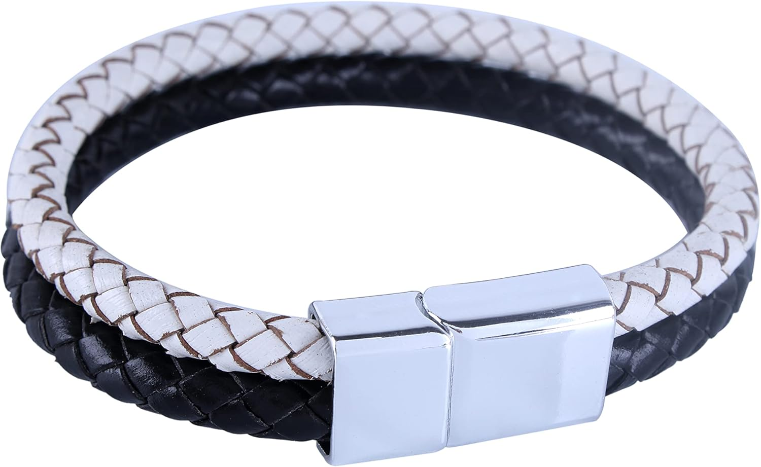 KONMAY Magnetic Jewelry Bracelet Clasps, 10 Sets 12.0X6.0Mm Antique Brass Flat Closure Magnetic End Caps for Leather Bracelet Making