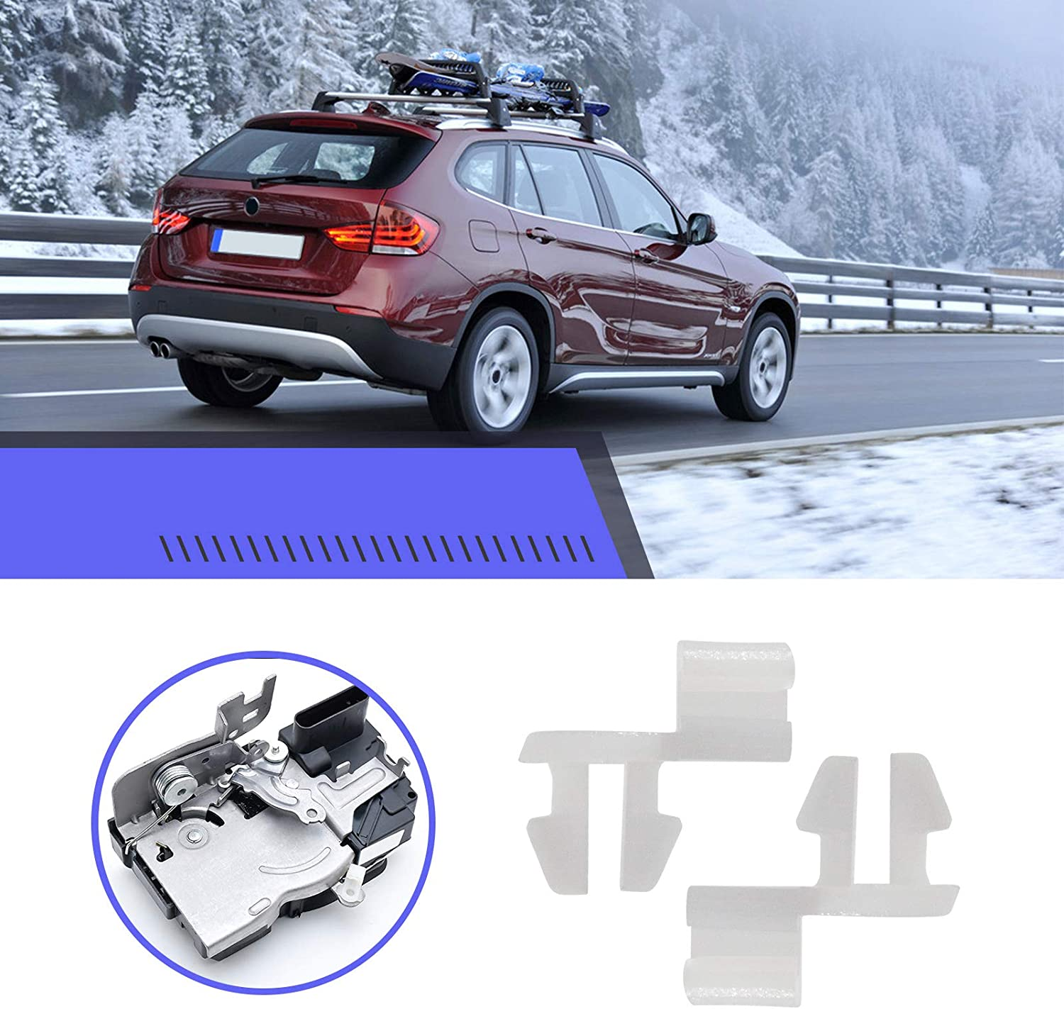 Emsea 12Pcs Door Lock Rod Clip Retainer White Plastic Moulding Fasteners Fits 5-7Mm Hole Universal Car Parts image number 6