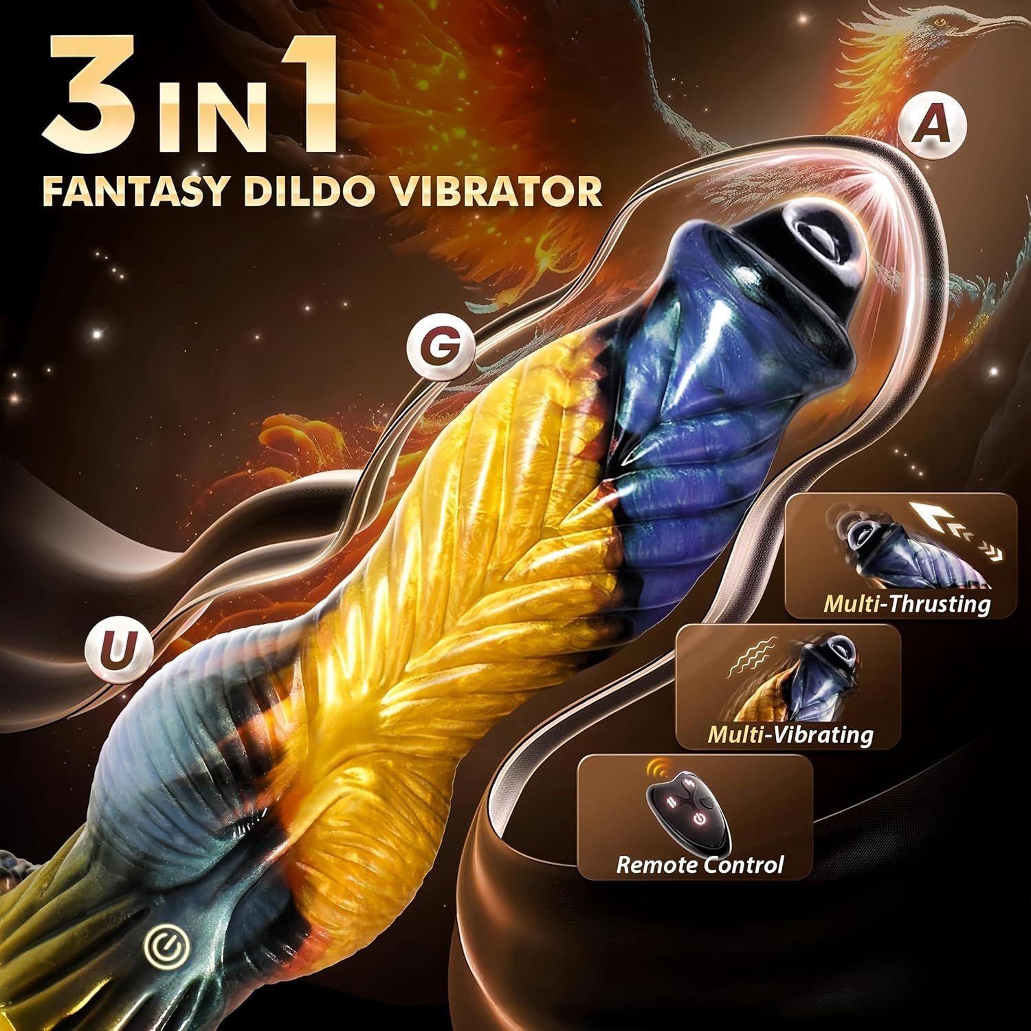 Huge Knot Thrusting Dildo Sex Toys Vibrator - 10.2"/28Cm 3-IN-1 Thick Dildos Anal Toys, 7 Thrusting & Vibrating Modes Monster Big Dildo, Upgraded Remote Control Multi-Modes BDSM Sex Machine, Suction Cup Silicone Adult Toy & Games for Men Women, Prostate Massager Butt Plug, Quiet & Portable & Waterproof Adult Sex Toys, Best Sexual Wellness Products Sent for Her, Him & Couples for Valentines Day image number 6