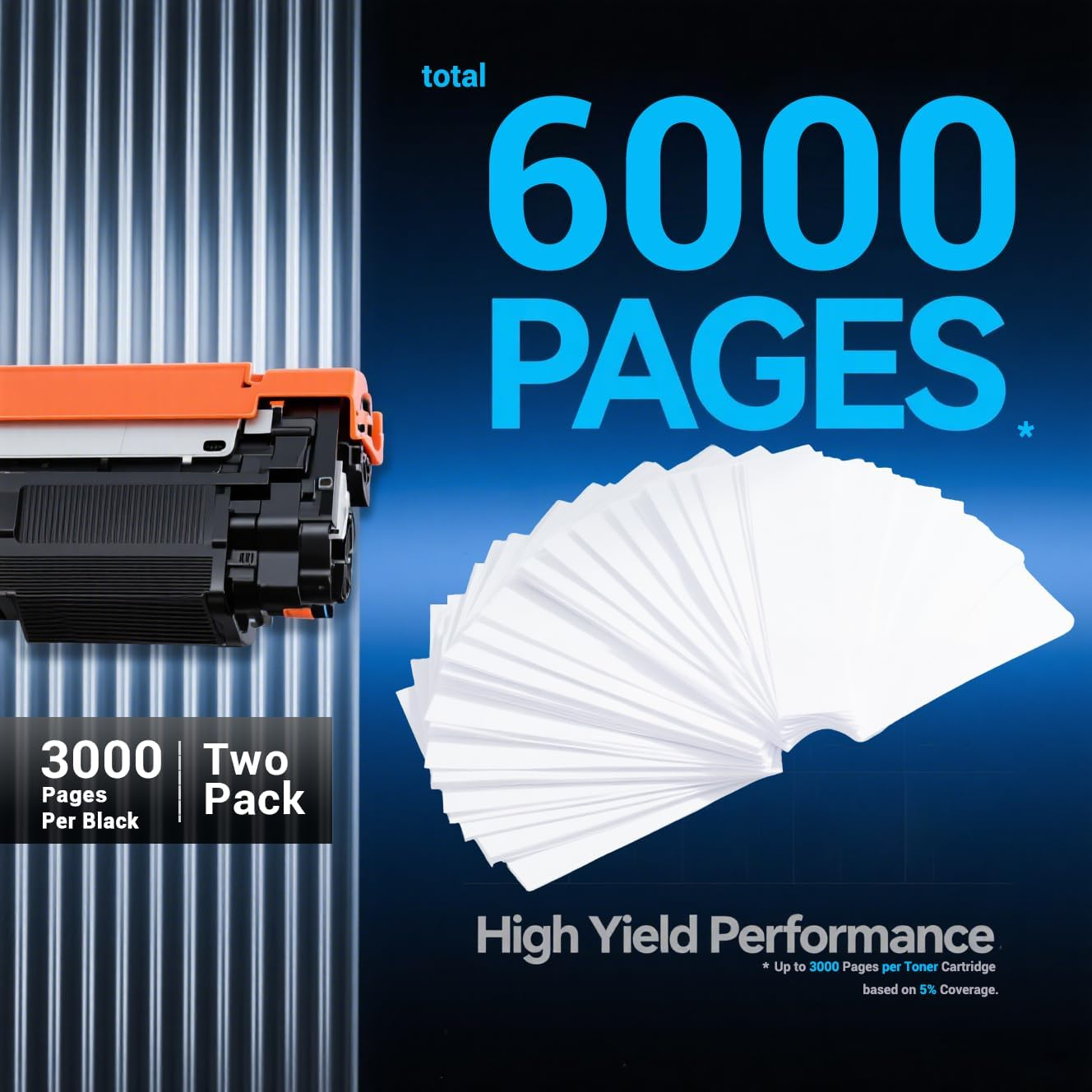 Coralink TN2530XL Toner Cartridge Compatible for Brother TN2530XL TN2530 Black High Yield Work with MFC-L2880DW MFC-L2920DW MFC-L2820DW MFC-L2800DW HL-L2480DW HL-L2464DW HL-L2460DW Printer (2 Pack) image number 3