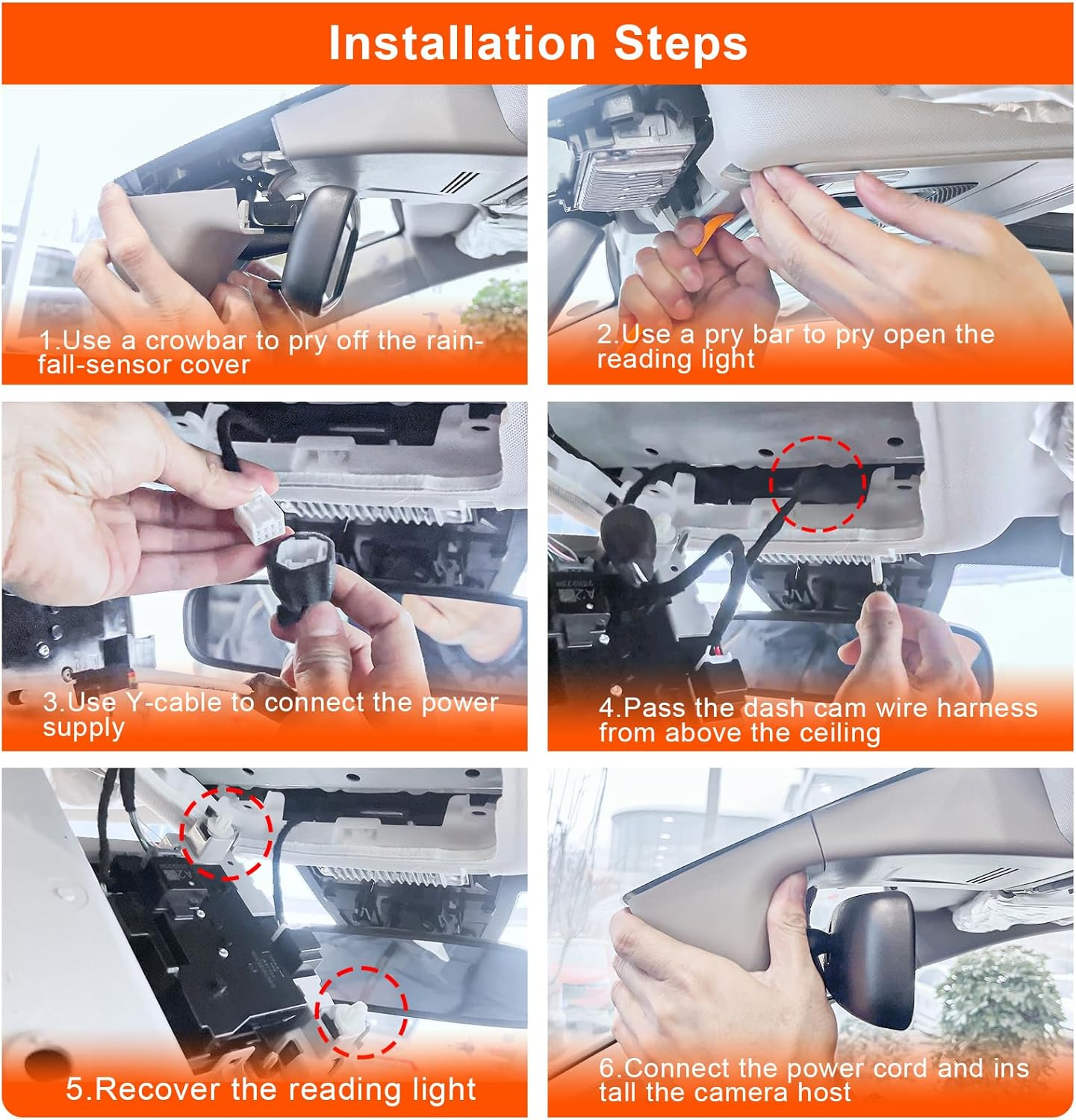 Mangoal Front 4K & Rear 1080P Dash Cam Custom Fit for Honda CRV Gen6 & CR-V Hybrid 2023 2024 2025(Grey), Integrated OEM Look, UHD 2160P Video, Wifi & App, GPS, 128GB Card image number 2