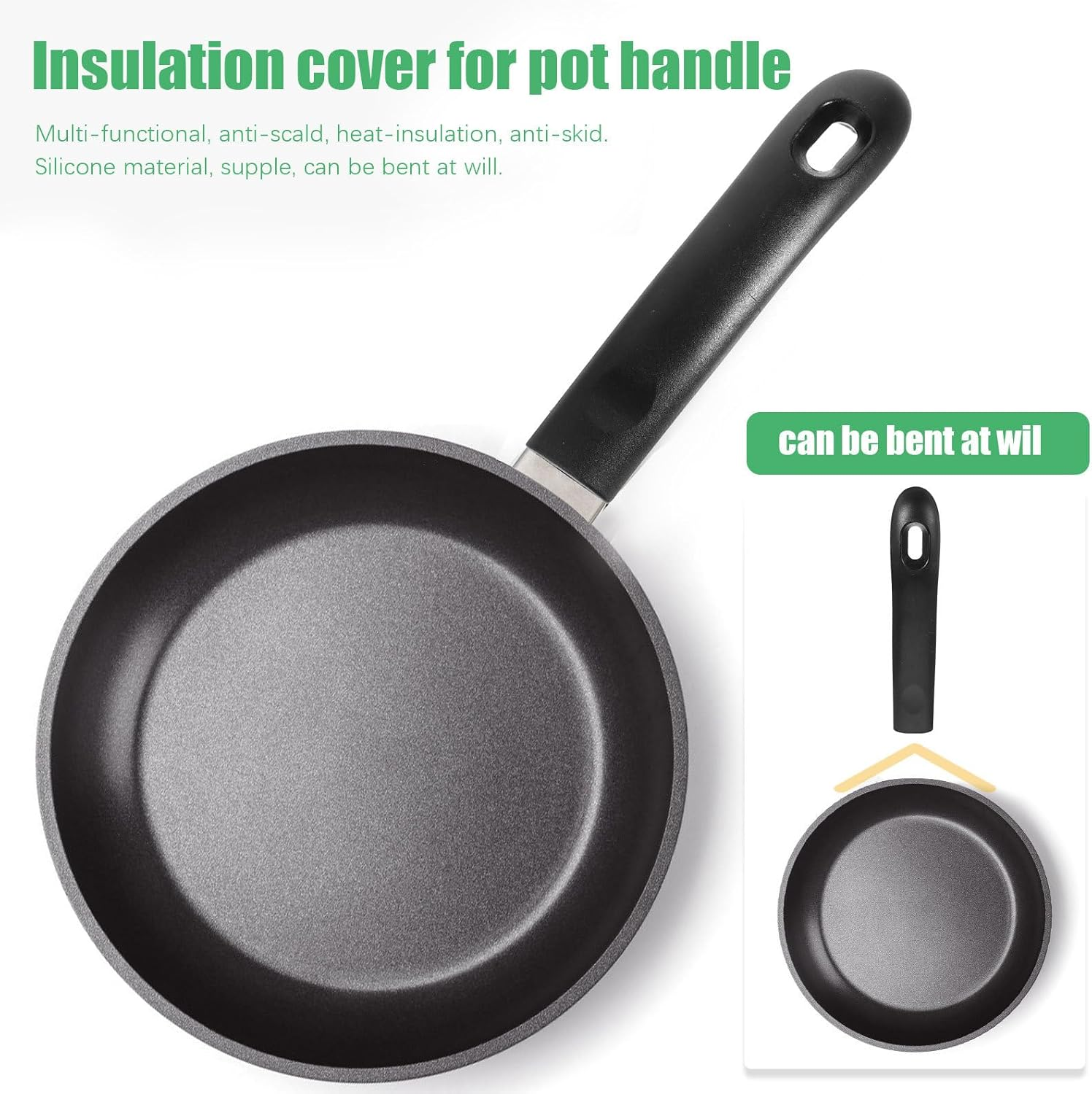 TOVINANNA Bakelite Pot Handle, Saucepan Handle Replacement Pan Handle Replaceable Anti-Scalding Pan Pot Handle Detachable Pan Pots and Pans Wok Scald-Proof Pot Handle Anti-Scald image number 3