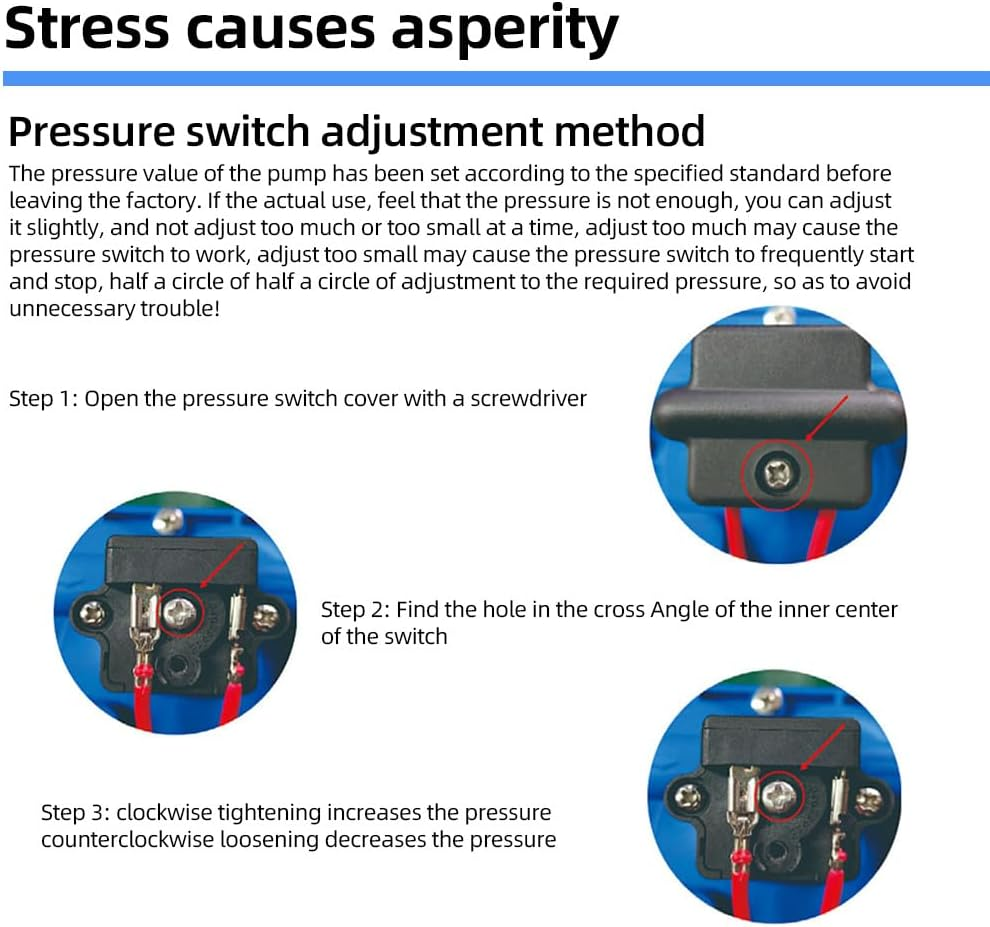 RV Water Pump DC 24V 3.5GPM 13.5L/Min 45PSI Fresh Water Diaphragm Pump Built in on Demand Pressure Switch with Pressure Tank for Boat Travel Trailer RV Kitchen Bathroom Water Diaphragm Self Priming image number 4