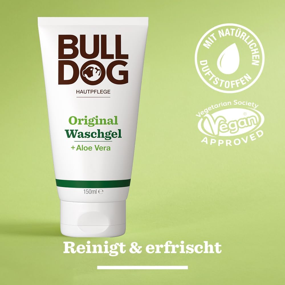 BULLDOG - Skin Care for Men, Original Wash Gel, Moisturising and Soothing Facial Cleansing, 150 Ml image number 3