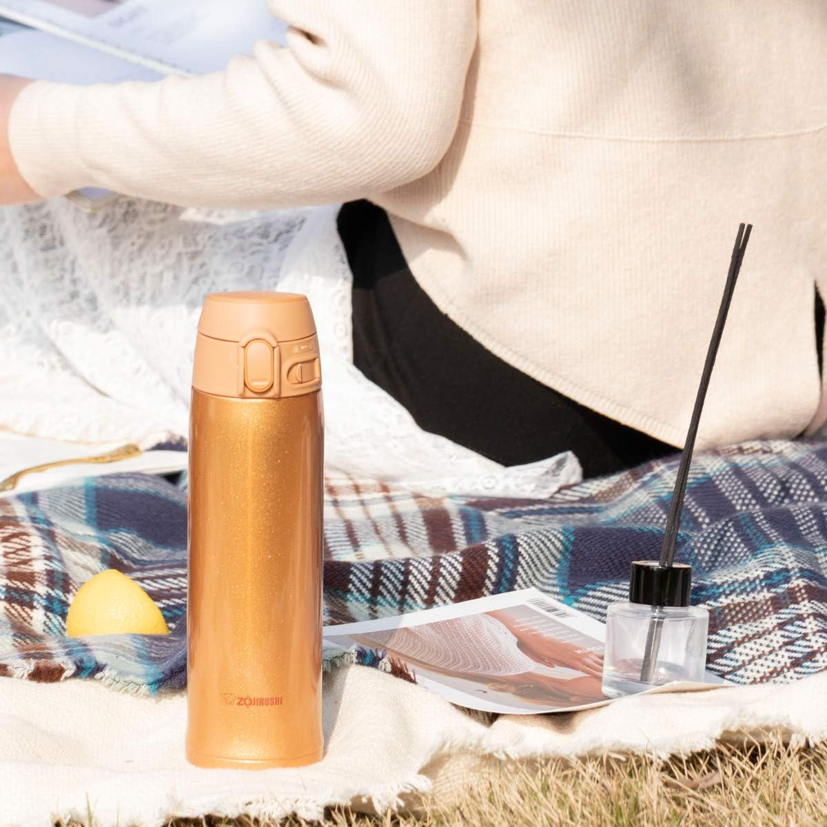 Zojirushi Stainless Steel Vacuum Insulated with Non-Stick Interior and Rounded Finish Mug, 480 Ml Honey Gold image number 1