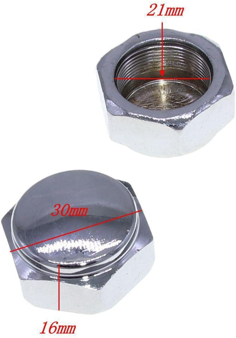 Fork Steering Stem Nut Caps,Motorcycle Parts,Silver,Motorbikes Supplies CNC Triple Tree Clamp Nut Caps Bolt Caps for Crf50 image number 3