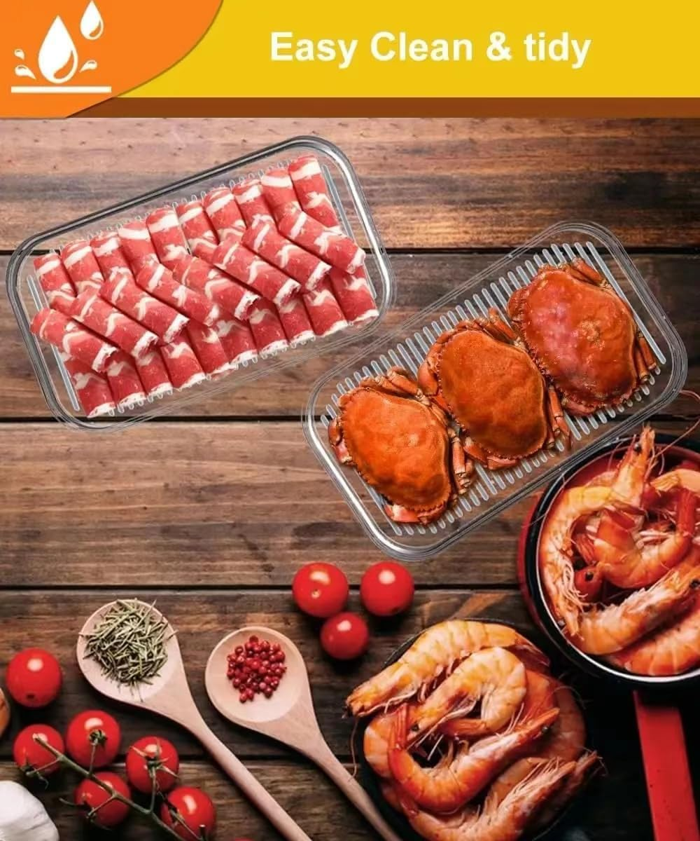 3 Storey Deli Meat Container for Fridge,Stackable Storage Box,Meal Prep Containers,Suitable For,Cheese,Deli, Meat,Cold Cutsam,Chicken,Bacon,Lunch Meat Refrigerator Container image number 4