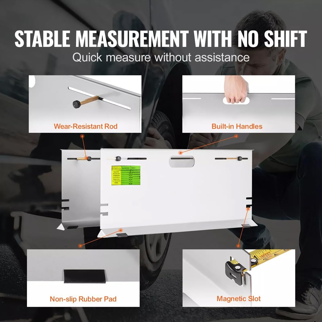 PORIYA 2PCS Wheel Alignment Tool,23 Inch Toe Plates with Tape Measure,Heavy Duty Accurate Measure Tape and Conversion Chart Au,For Car, ATV, UTV (Large)