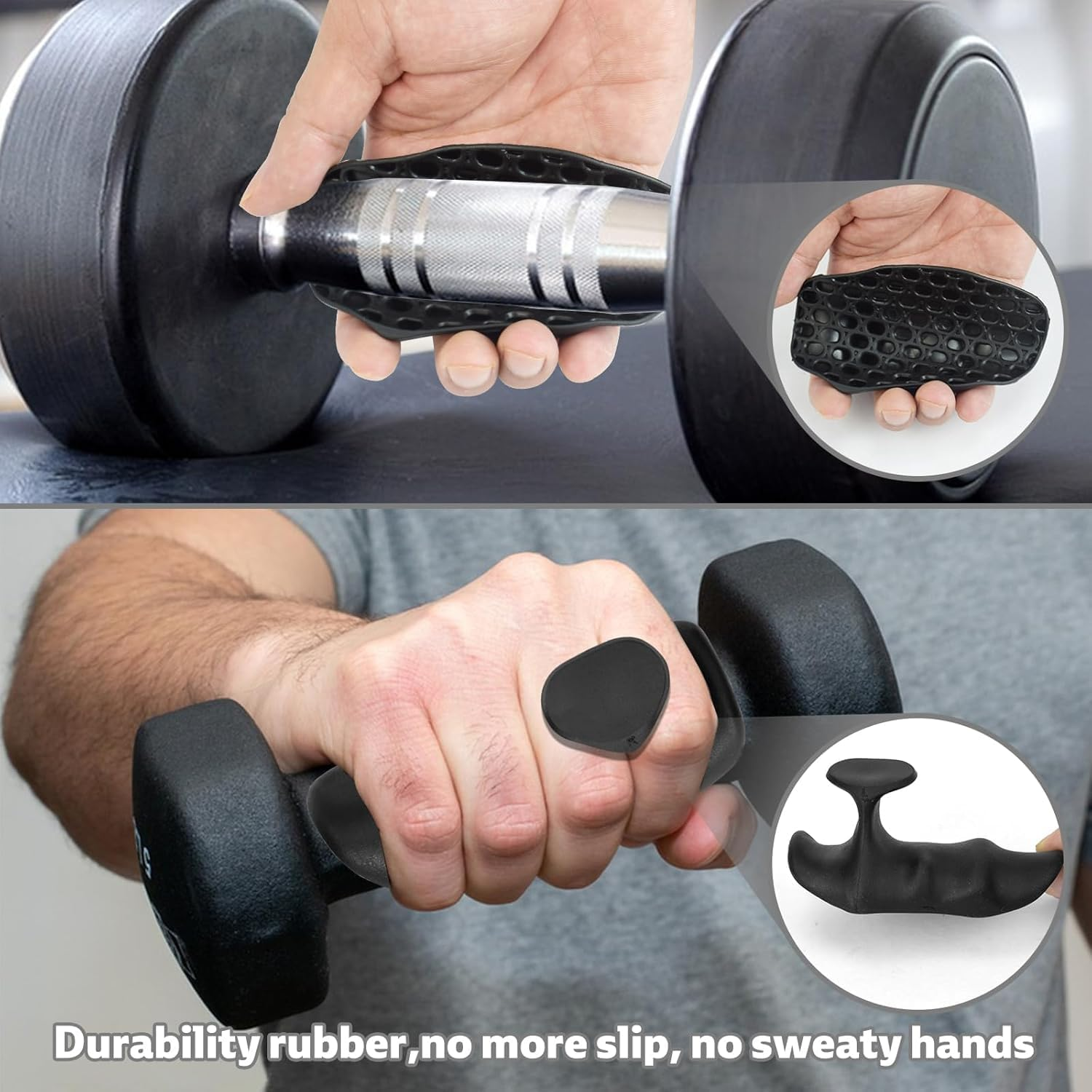 Fingerless, Flexible Gym Grips with Storage Box,Ideal for Weight Lifting, Pull-Ups and Fitness Training image number 2