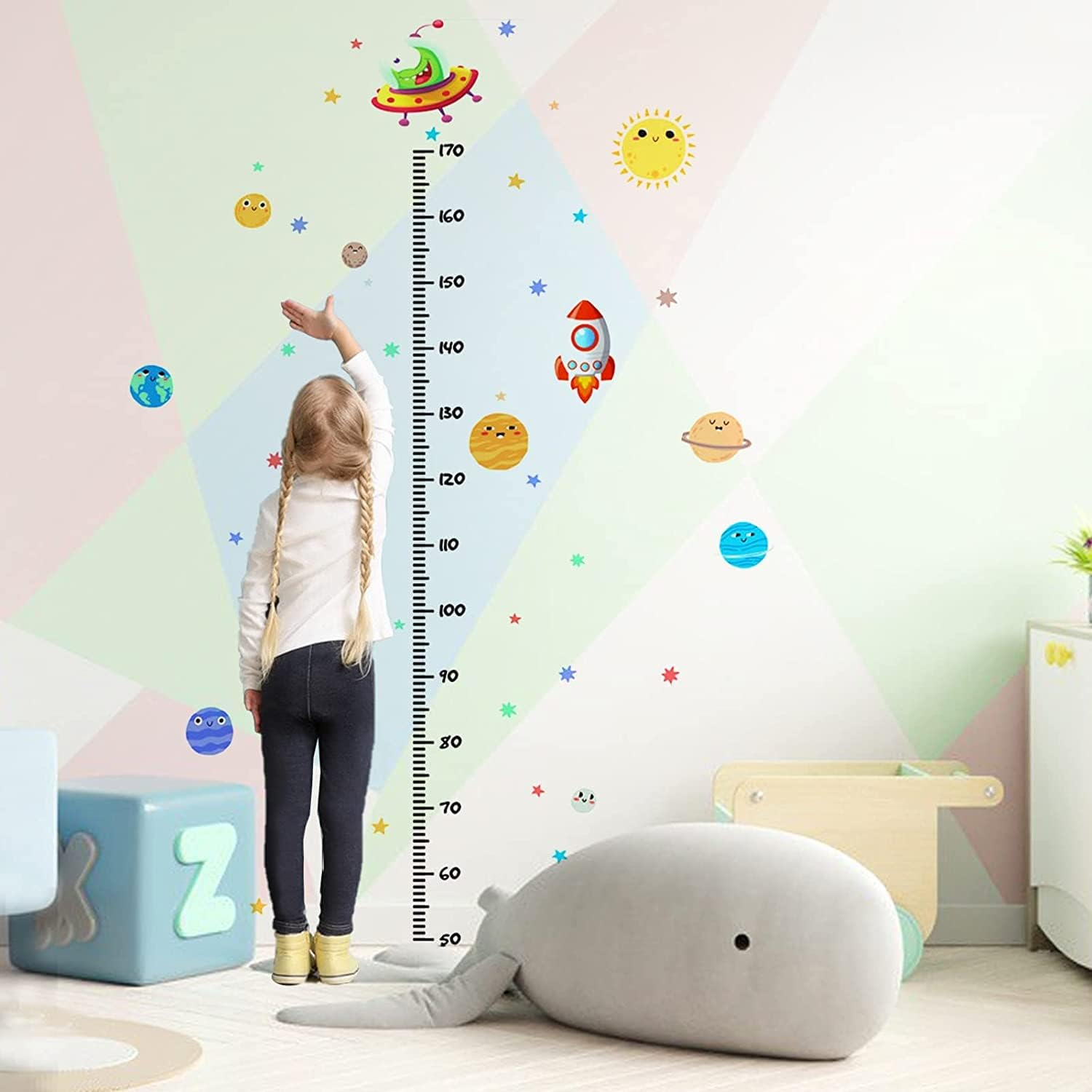 Kids Growth Chart Wall Sticker - Measuring Tree Height Chart for Children'S Room - Body Size Measuring Decal