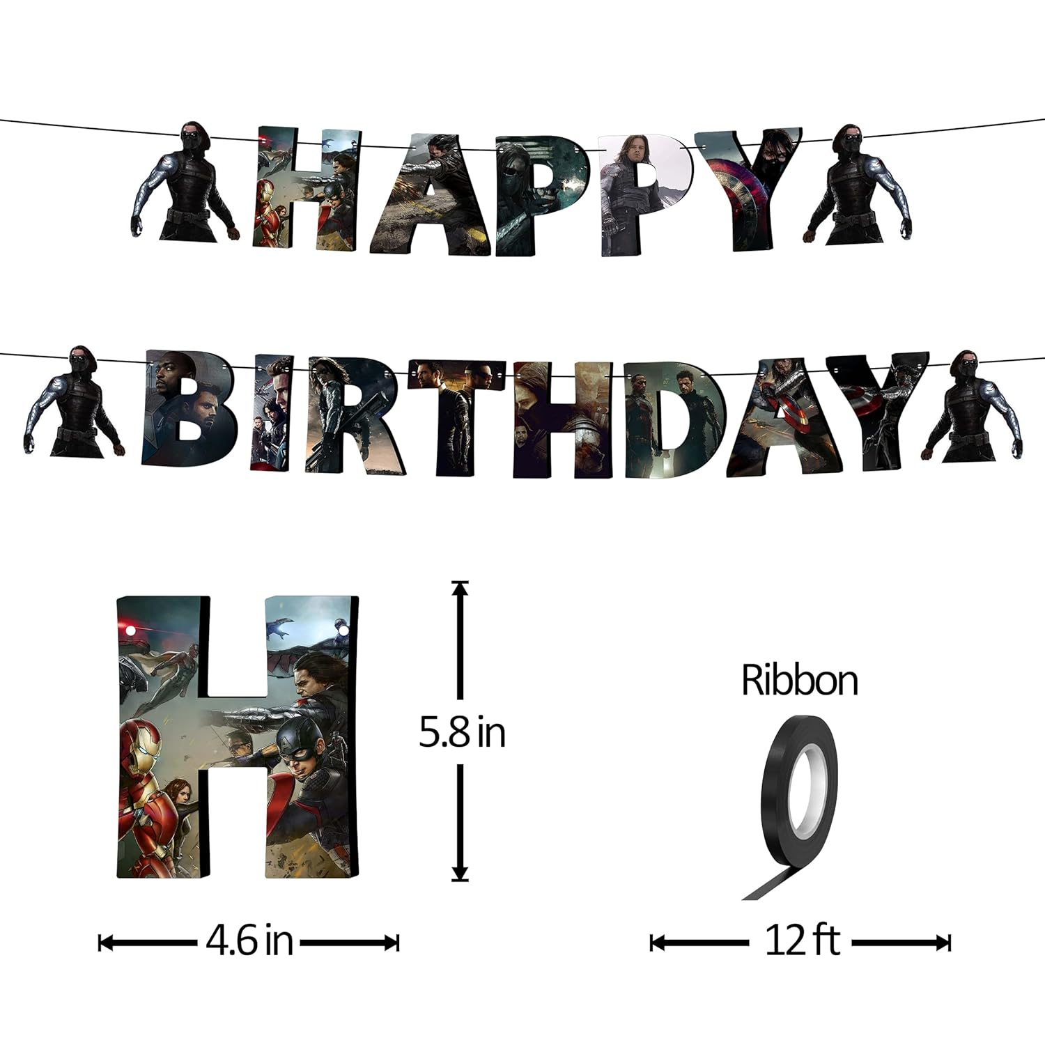 Wntr Slder Birthday Banner &ndash; Striking Party Decoration for Heroic Celebrations image number 1