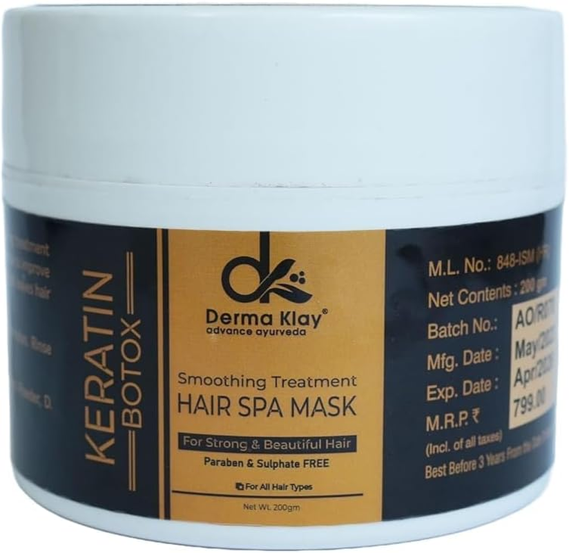 Derma Klay Advance Ayurveda Smoothing Treatment Hair Spa Mask (200G) image number 3