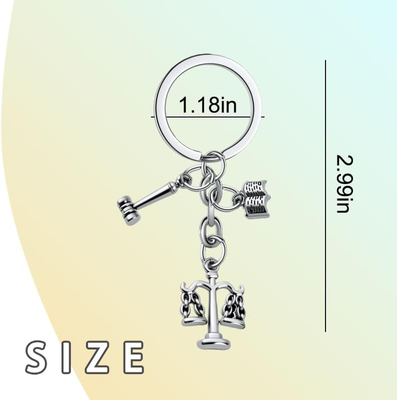 Law School Graduation Gifts for Men Women Future Lawyer Birthday Presents for Lawyers Best Friend Law School Teacher Appreciation Gifts for Lawyer Grad Gift Keychain for Son Daughter Lawyers Keychains image number 1