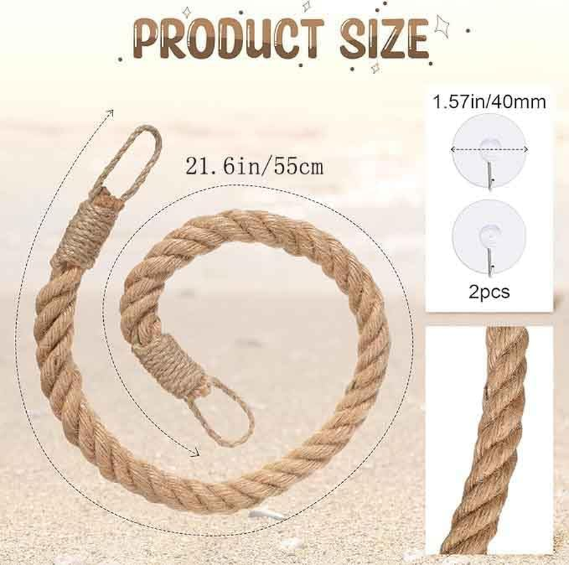 1Pcs Hermit Crab Climbing Jute Rope Ladder with Hooks - 21.6" Reptile Tank Terrarium Accessories for Lizards, Geckos, Snakes - Durable Habitat Decor image number 3