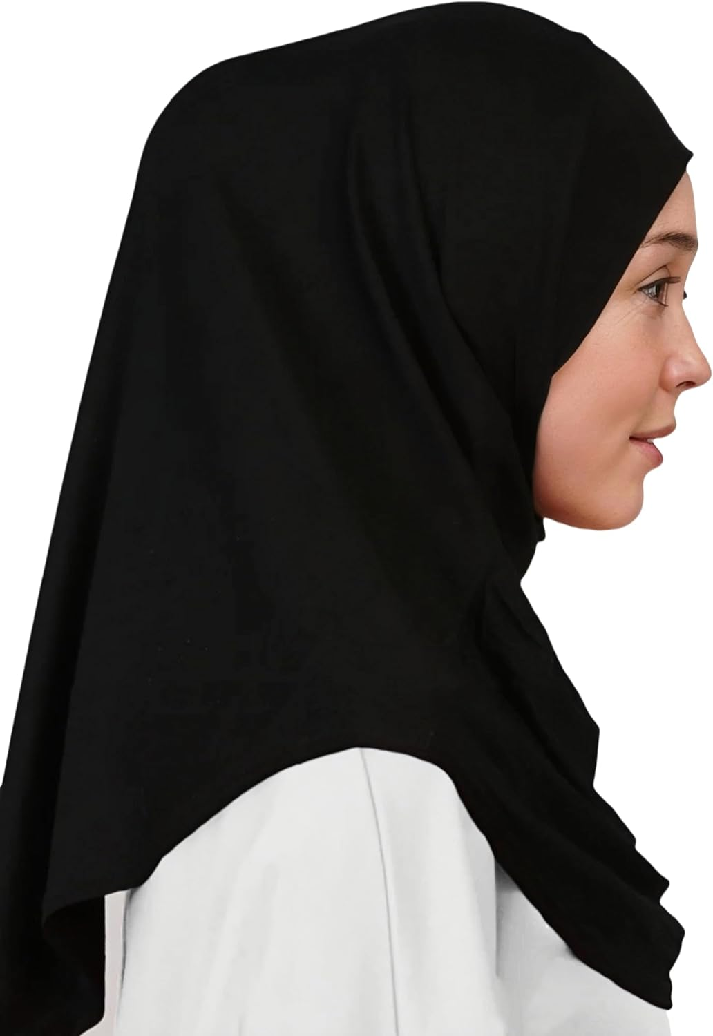 Lina & Lily Modal Jersey Muslim Amira Instant Hijab Scarf One Piece Ready-To-Wear - Beige image number 4