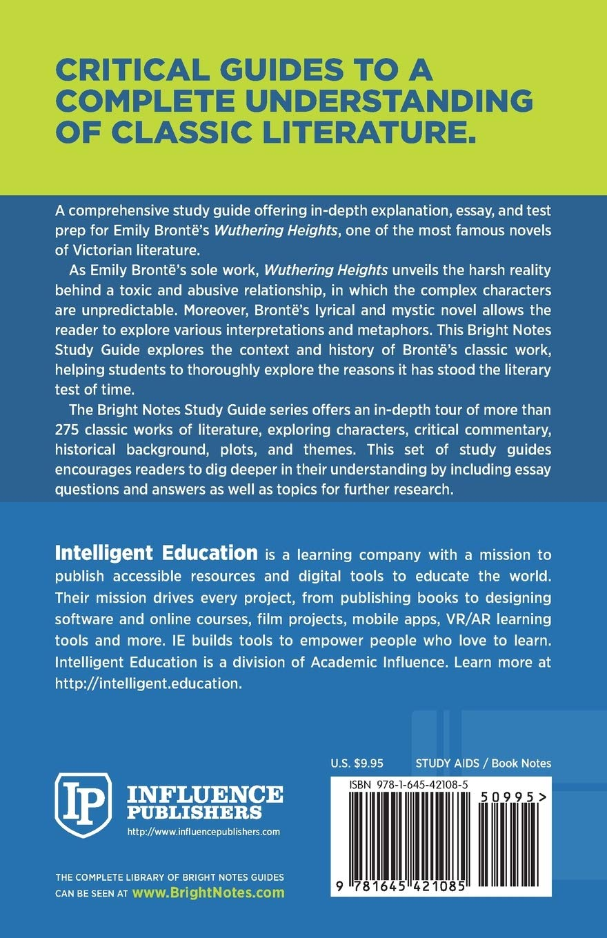 Study Guide to Wuthering Heights by Emily Bront&euml;