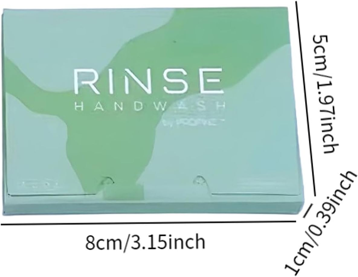 Perfeclan 100 Pieces Soap Sheets for Hand Washing,Soap Paper,Outdoor Supplies,Soap Flakes Disposable Hand Wash Soap Paper for Traveling - Green image number 2