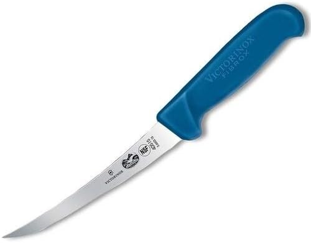 Victorinox Fibrox Curved Narrow Blade Boning Knife, Black, 5.6603.15 2.2 Cm*28.4 Cm*4.2 Cm