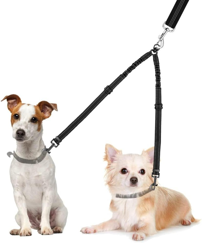 Adjustable Double-Dog Leash - Retractable 360&deg; Design for Easily Walking Multiple Dogs, Puppies, and Kittens image number 6