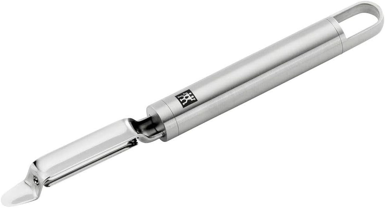ZWILLING Pro Pendulum Peeler, Length: 21 Cm, Stainless Steel, Ergonomically Shaped Handle, Silver