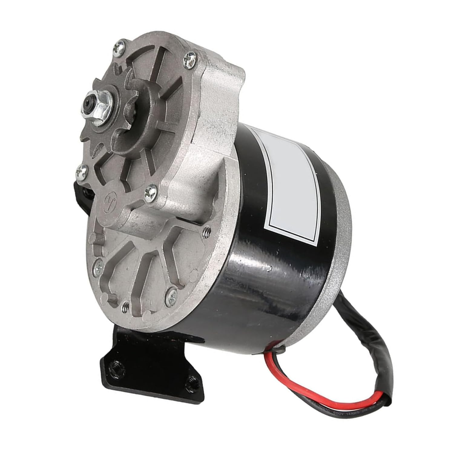 Denash Gear Reduction Electric Motor,12V 250W with 9 Tooth Sprocket Brushed DC Motors Reductor, High Torque Gear Reduction Electric for Ebike and Scooter image number 1