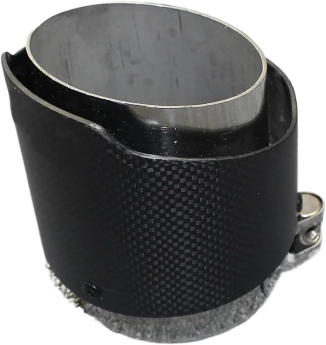 Car Exhaust System Muffler Carbon Fiber Matte Tail Throat 304 Stainless Steel Exhaust Tip Tail Tip(57-101)