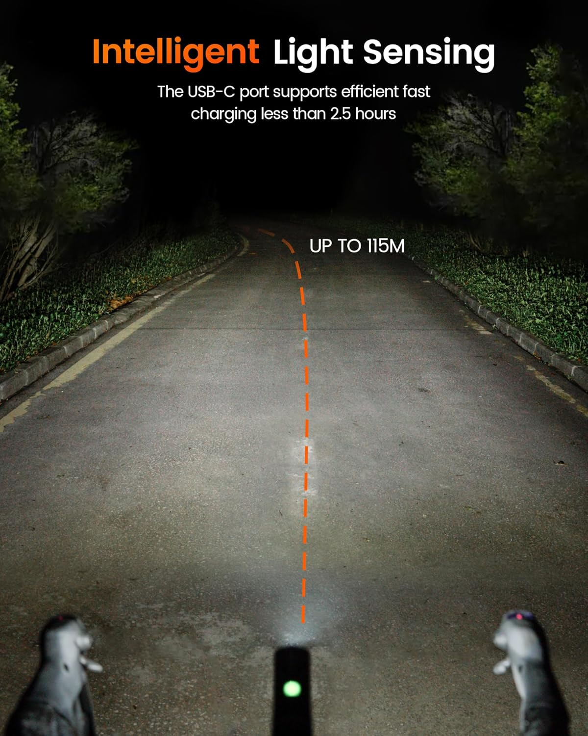 RAVEMEN K700 Smart Bike Lights, Bright Bicycle Light with Auto On/Off, Daytime Intelligent Mode image number 1