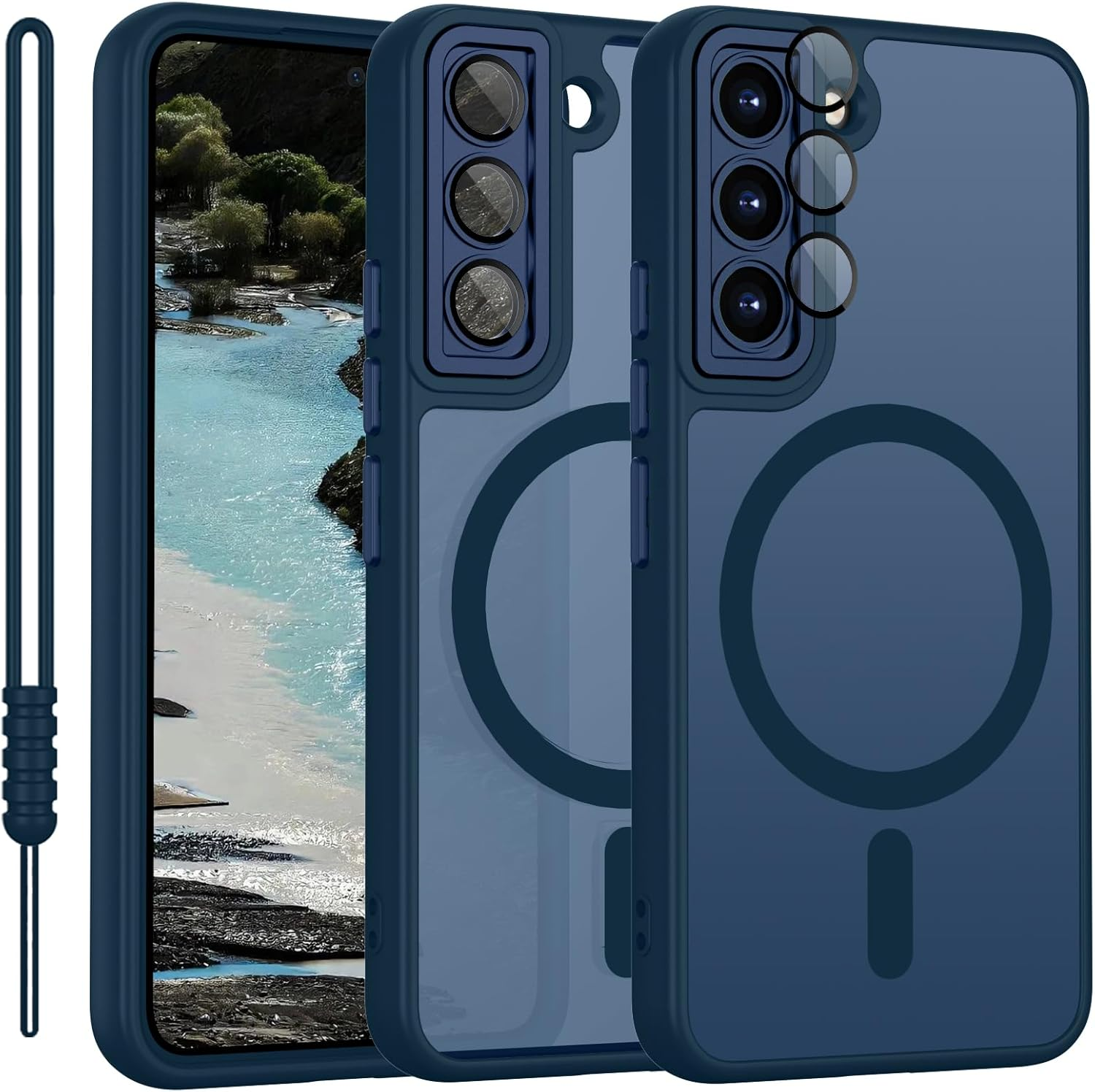 Case for Samsung Galaxy S22 Plus, Compatible with Magsafe, Mobile Phone Case for Samsung Galaxy S22 Plus, Magnetic Matte Touch Camera Protection, Non-Slip, Scratch-Resistant, Protection, Shockproof