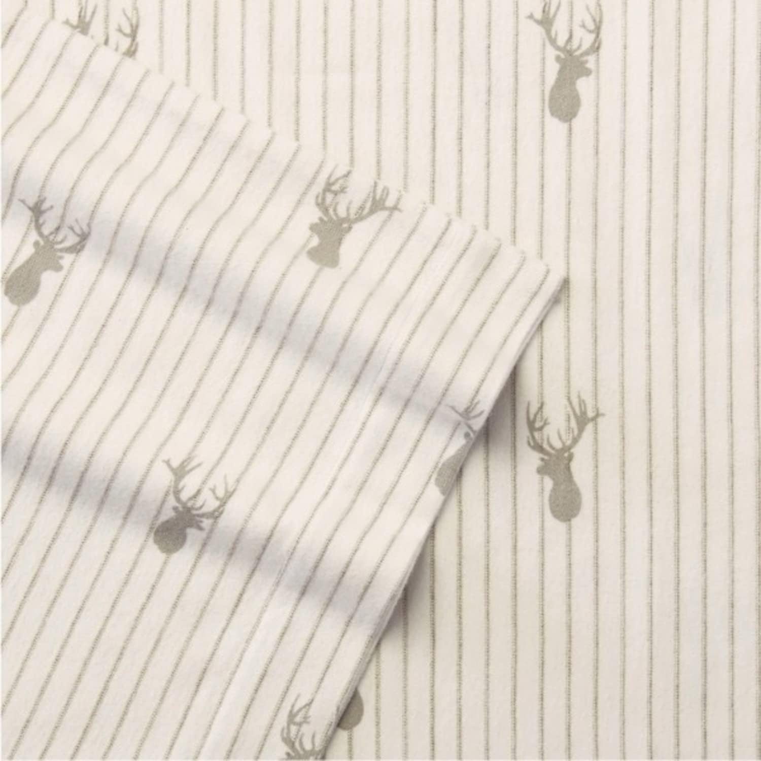 Eddie Bauer - Twin Sheets, Cotton Flannel Bedding Set, Brushed for Extra Softness, Cozy Home Decor (Deer Lodge, Twin) image number 4