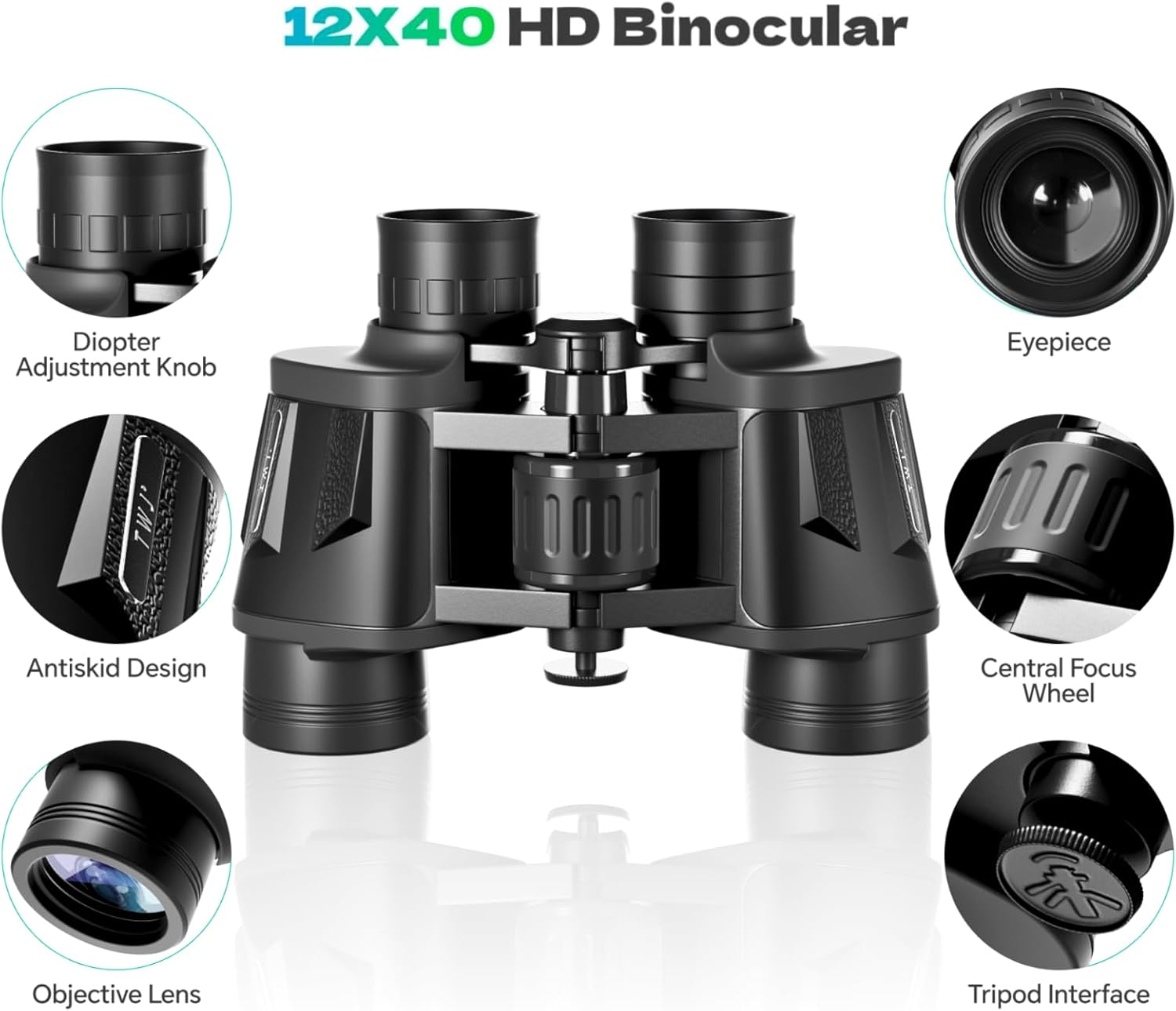 Powerful Military Tactical Binoculars for Adults Kids，Compact Small Lightweight High Powered Quality Long Range，For Bird Sport Watching Stargazing Hunting Theater Opera Concerts Travel Cruise Ship image number 5