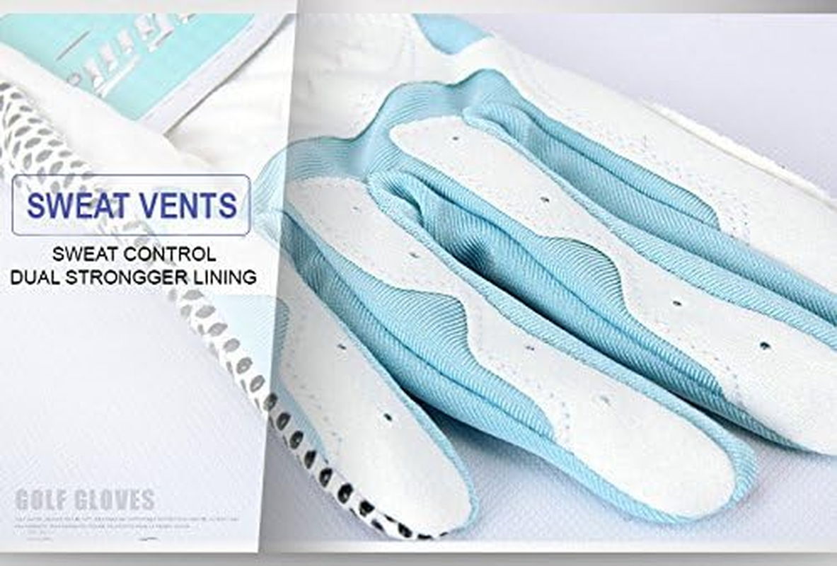 PGM Women'S Golf Glove One Pair (4 Color Options), Improved Grip System, Cool and Comfortable image number 6