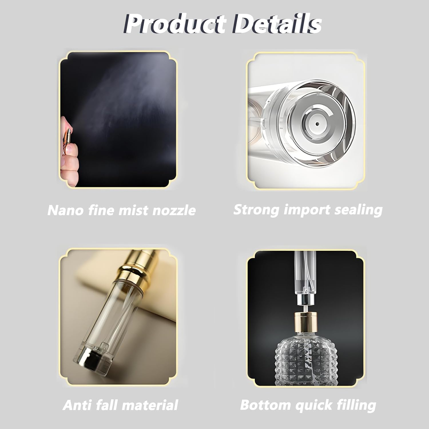 Checkzed Perfume Refill Bottle, 5ML Refillable Portable Perfume Spray Bottle for Women, Travel Mini Perfume Bottle for Purse & Perfume Atomizer image number 3