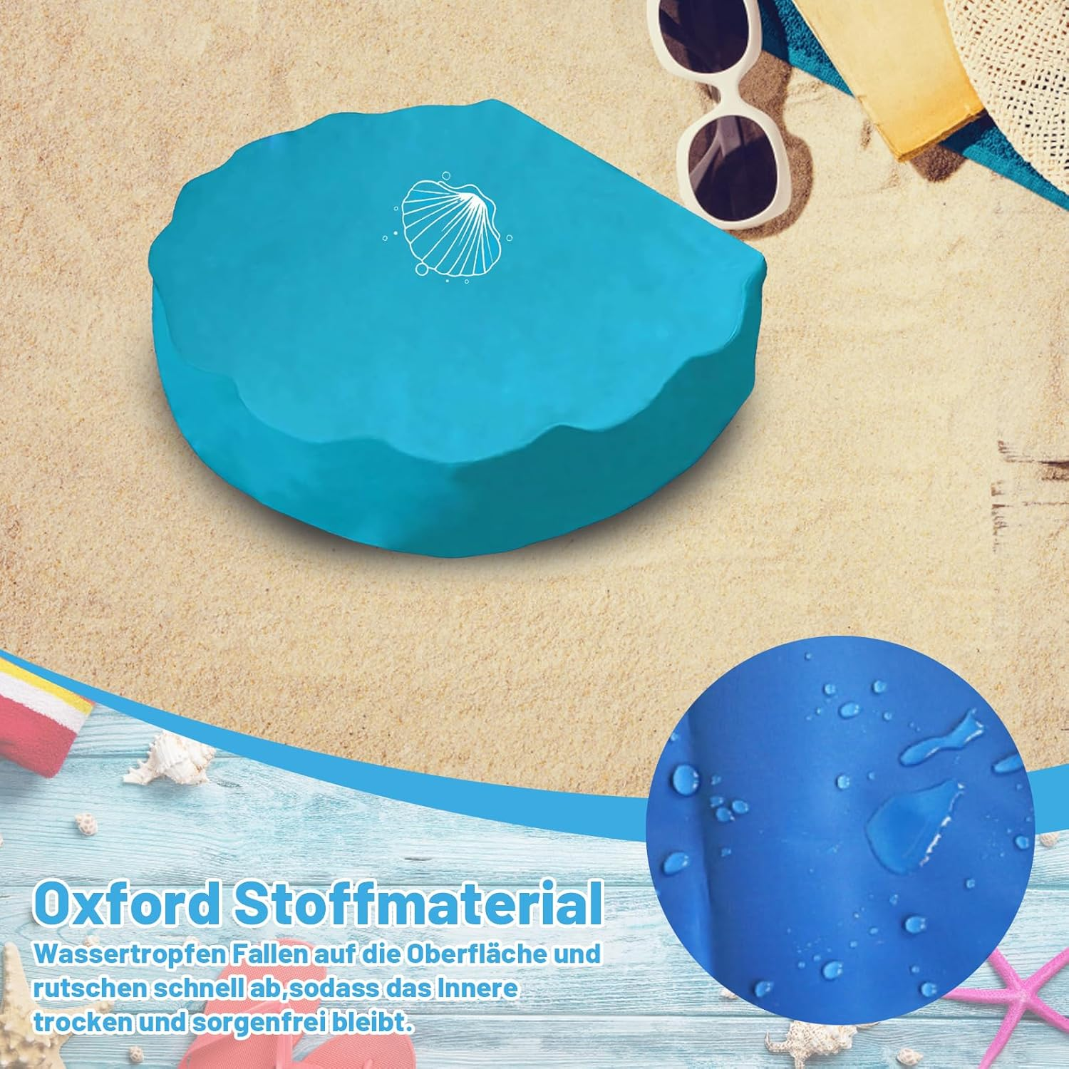 Elevapulse Sand Shell Cover 100 X 15 Cm, Waterproof Sandpit Tarpaulin with Lid for Shell Sandpit XXL, Perfect Protection for Outdoor Sand Shells and Playgrounds image number 5