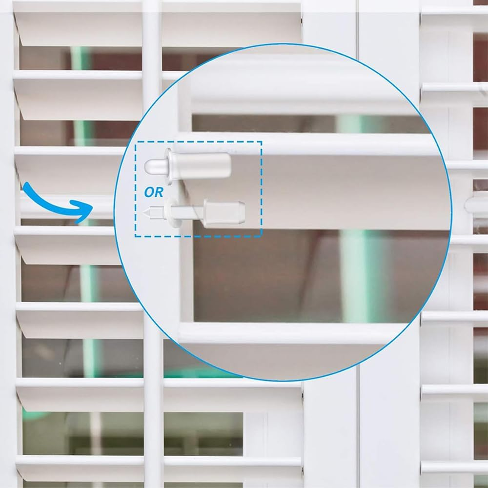 85 Pcs Shutter Repair Kit, Plantation Shutter Repair Tool Set,Shutter Fasteners,Repair Plantation Shutters Tool Kit with Shutter Repair Spring Pins,U-Shape Shutter Louvers Staples