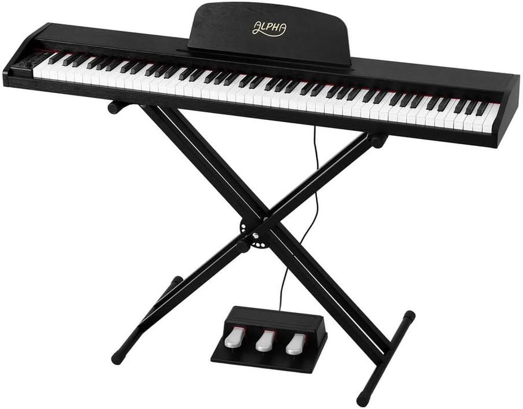 Alpha 88 Keys Digital Piano Keyboard Electronic Semi-Weighted W/Stand image number 2
