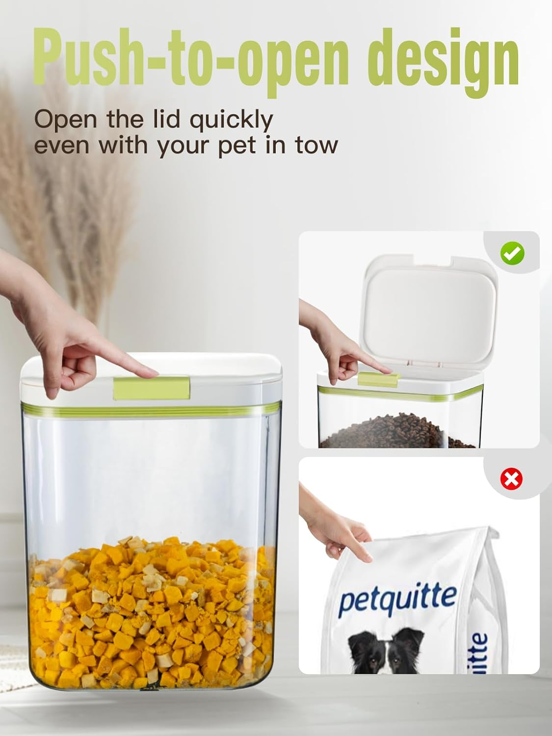 Livlab Mker 5Lbs/80Oz/4.3Qt Airtight Dog Food Storage Container with Lids,Dog Treat Container with Measuring Cup,Dry Pet Food Storage Bin for Dogs,Cats,And Birds 4.5L image number 4