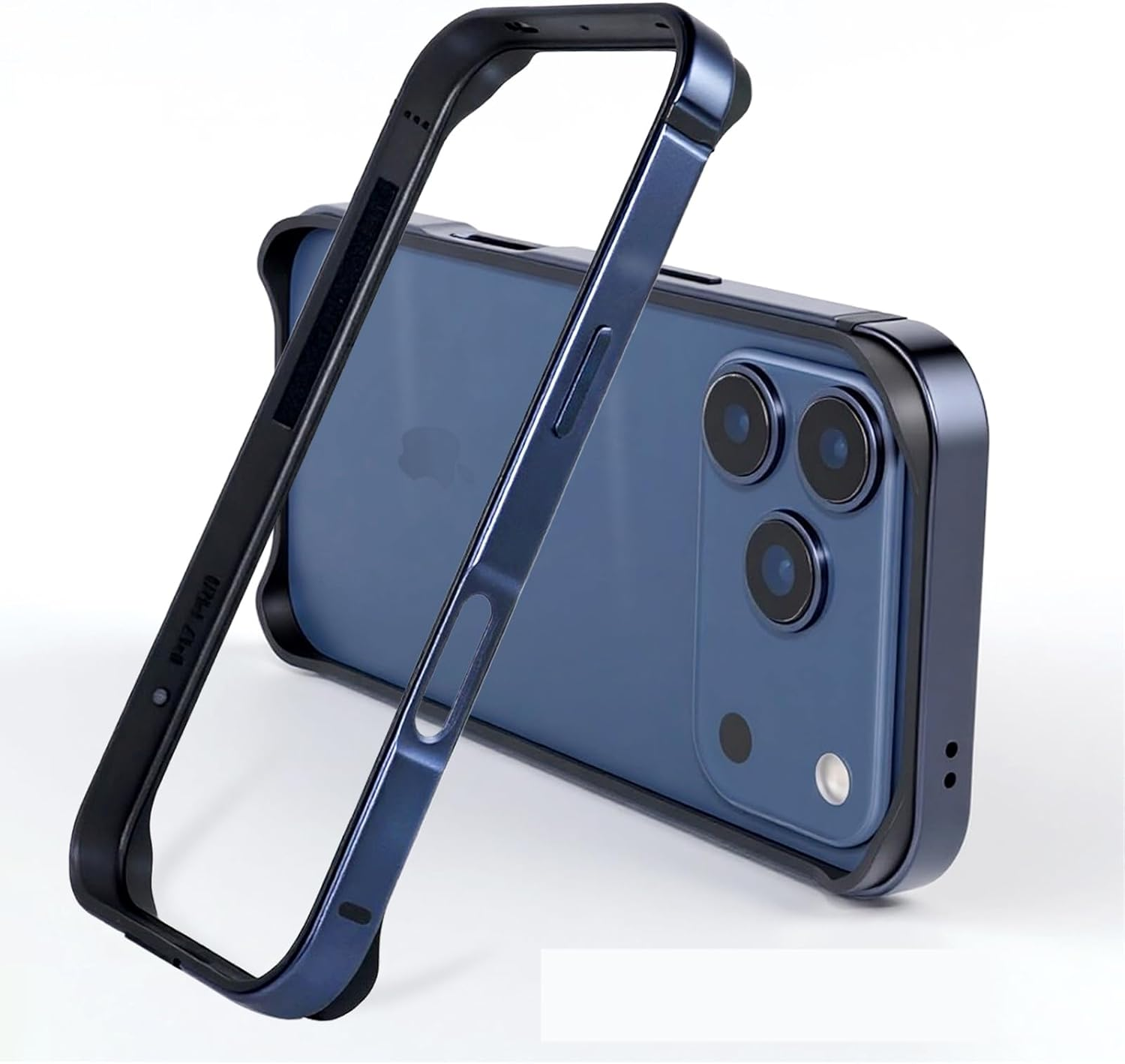 LINPING Aluminum Metal Bumper Frame Hard Case for Iphone 17Pro,Slim Armor with Soft Interior Raised Edge Protection(Titanium,For Iphone 17Pro)