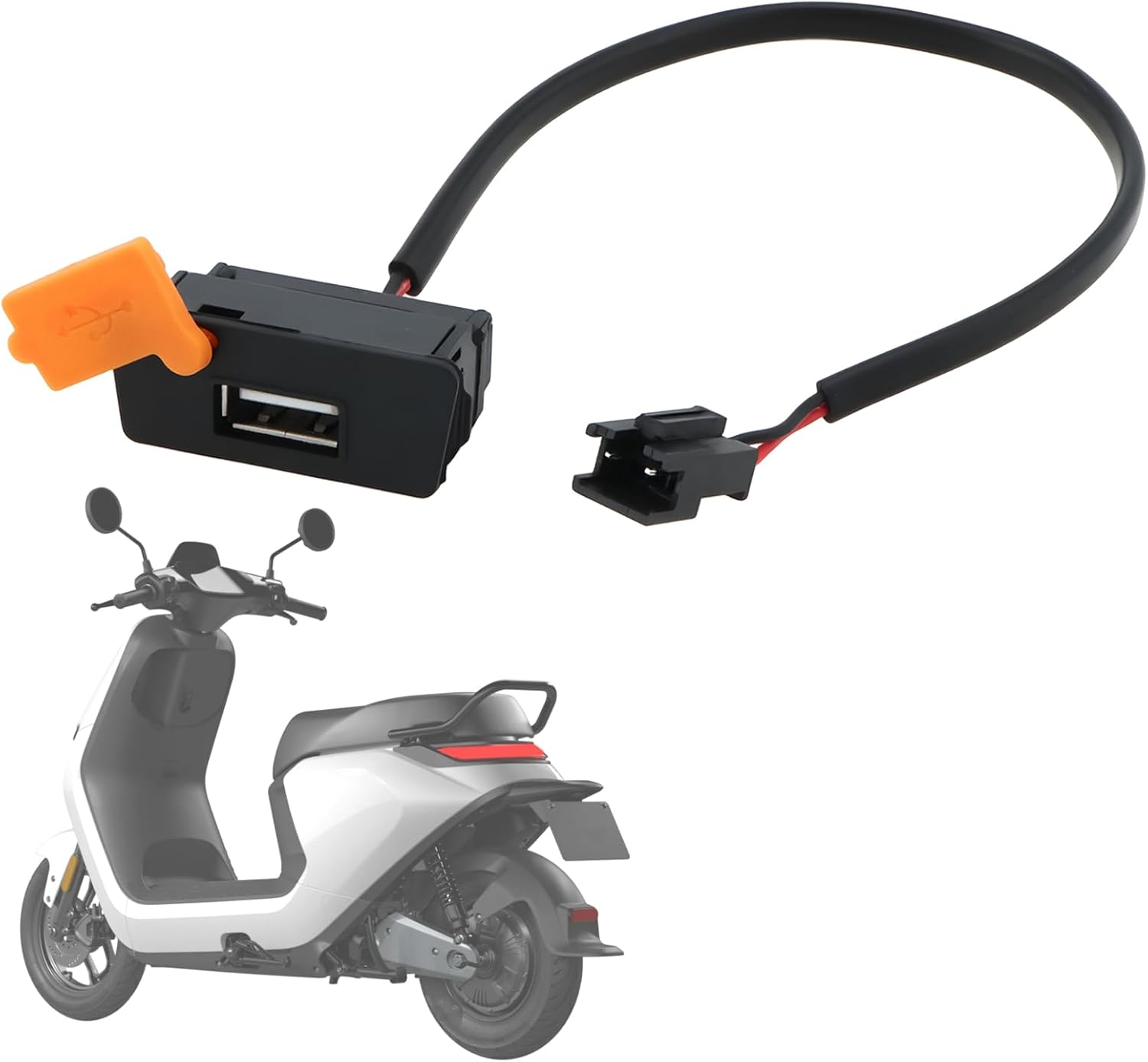 Emsea 3Pcs Motorcycle 36V 48V 60V 72V to 5V SAE USB Adapter for Smartphones GPS Devices Digital Cameras image number 2