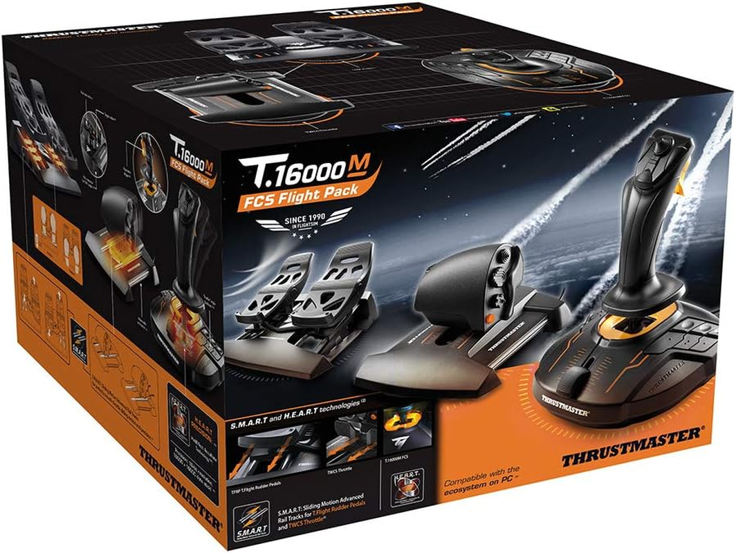Thrustmaster T16000M FCS Flight Pack - Joystick, Throttle and Rudder Pedals for PC image number 6