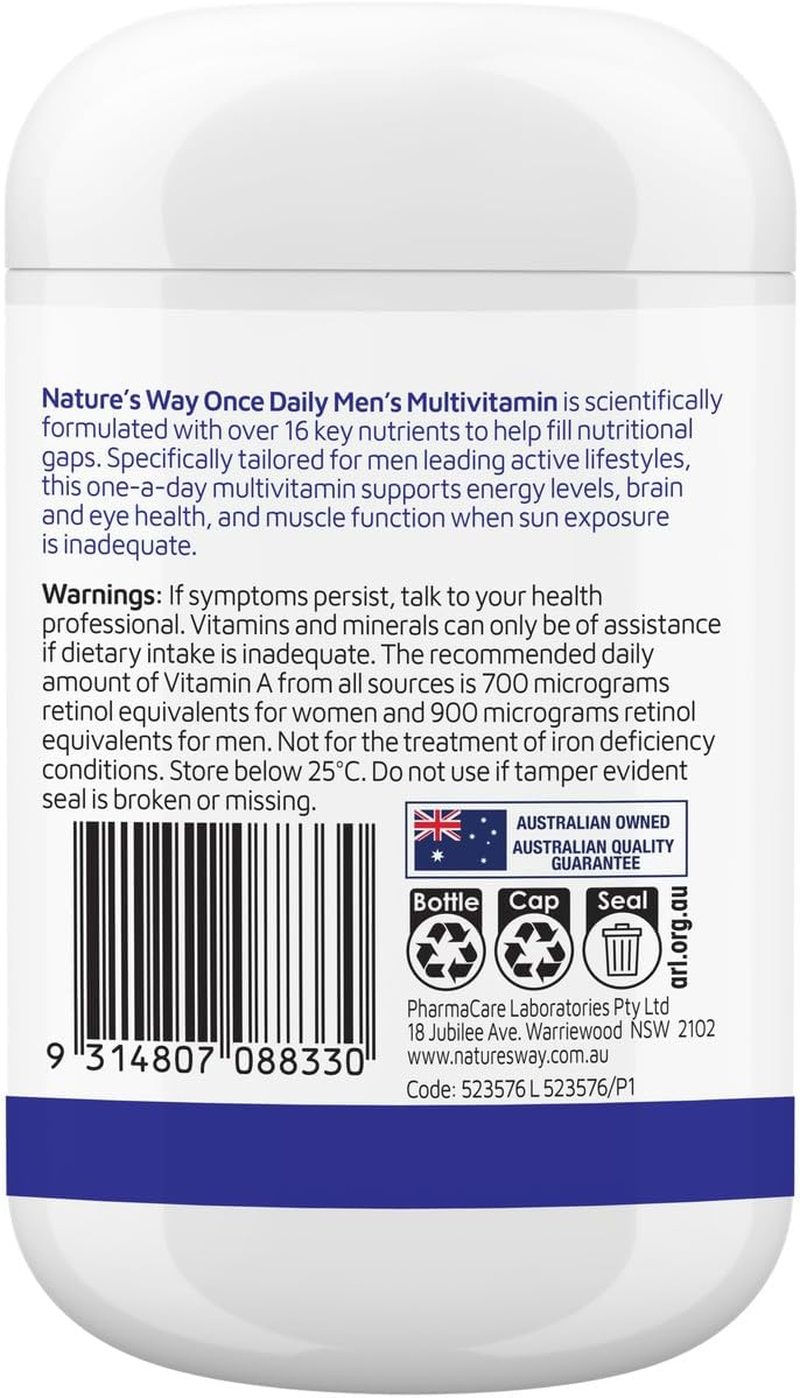 Nature'S Way Once Daily Men'S Multivitamin 120 Tablets