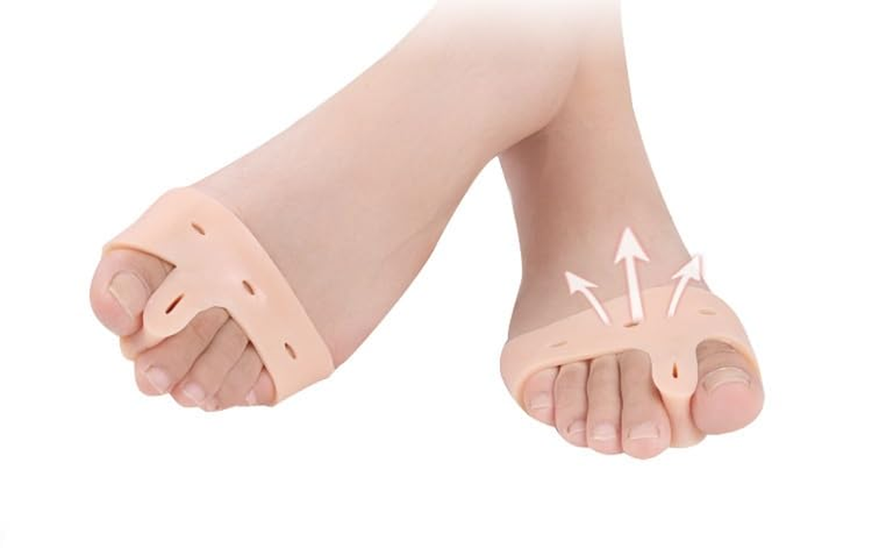 Toe Separator, Toe Spacers for Sthletes, Toe Separator Hallux Valgus, Toecorrectors, Toe Stretcher, Suitable for Bunion and Overlapping Toes Realign Crooked Toes (Skin Colour, One Size) image number 2