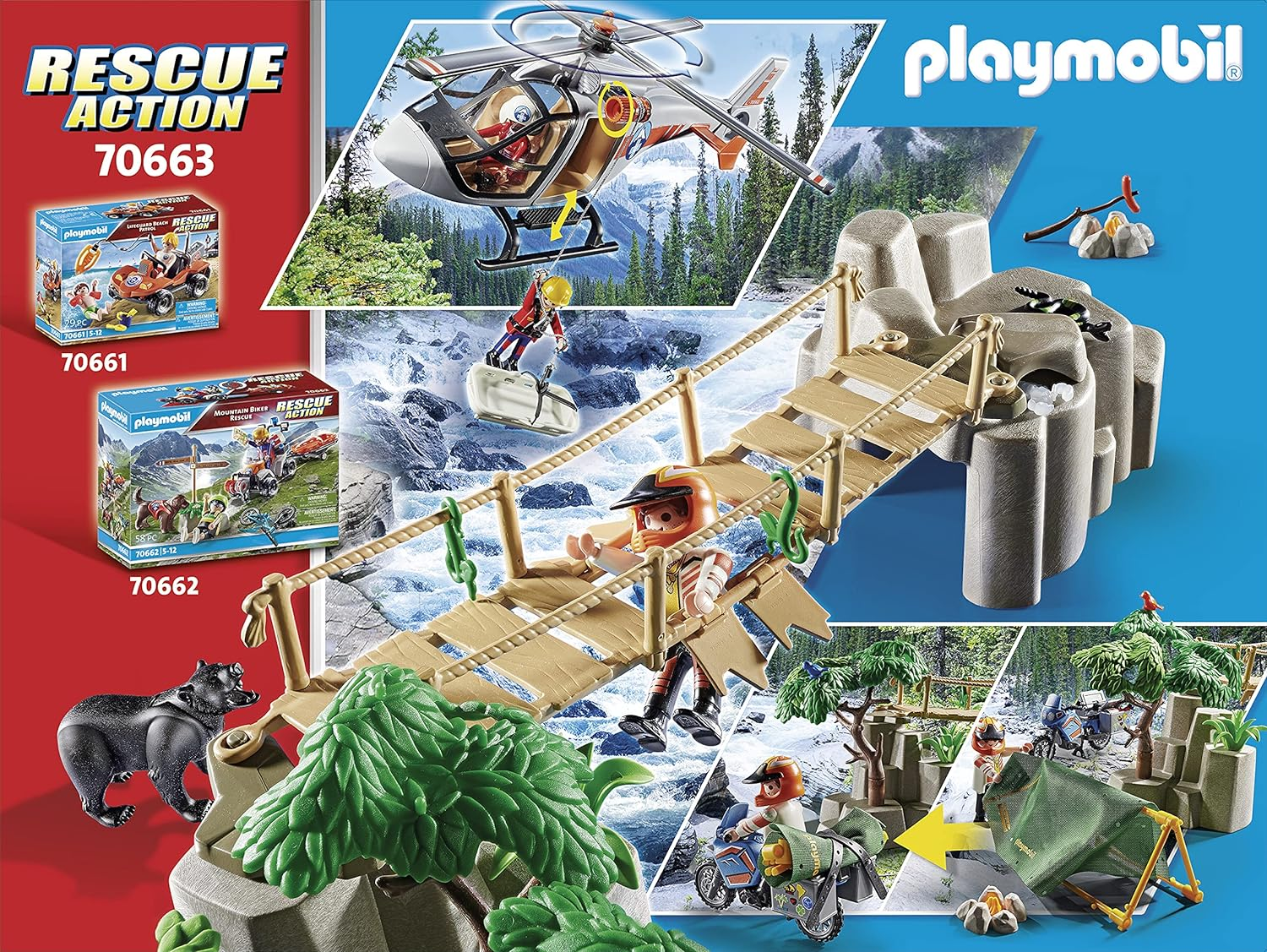 Playmobil - Rescue Action Canyon Copter Rescue image number 3